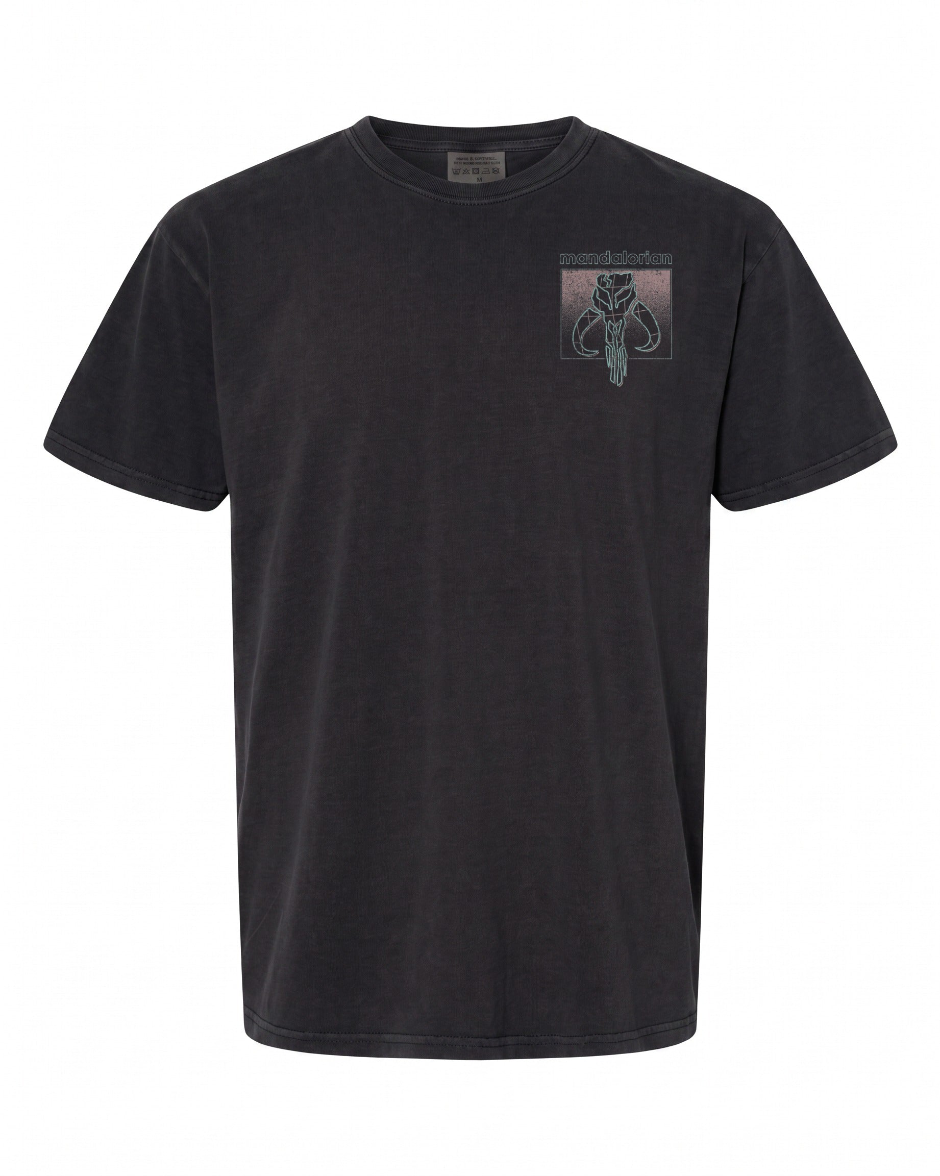 Star Wars Mandalorian Gradient Pocket Skull T-Shirt - Unique Design | Retro Vibe