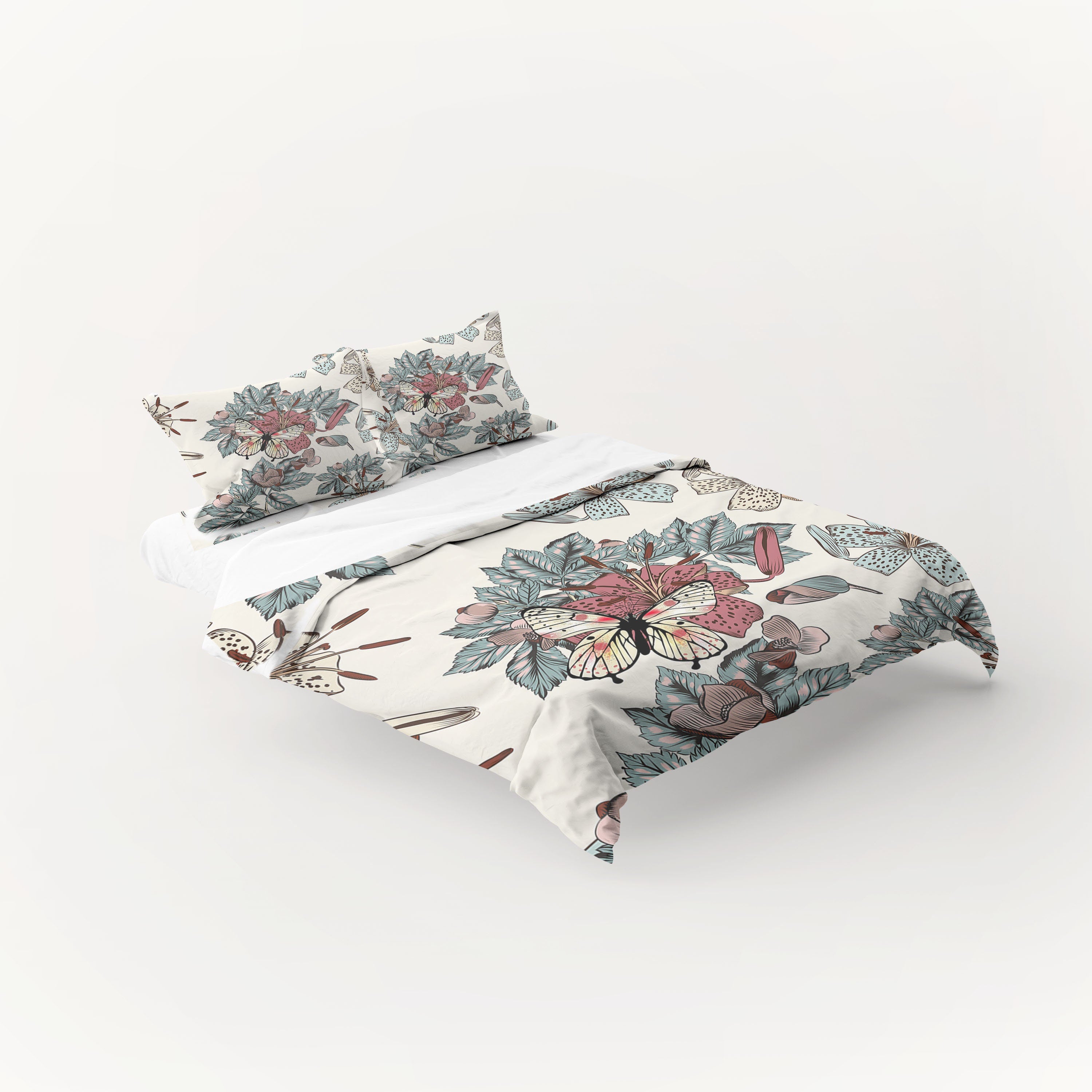 Butterfly Lily Spot 3 Pcs Beddings For Hippies