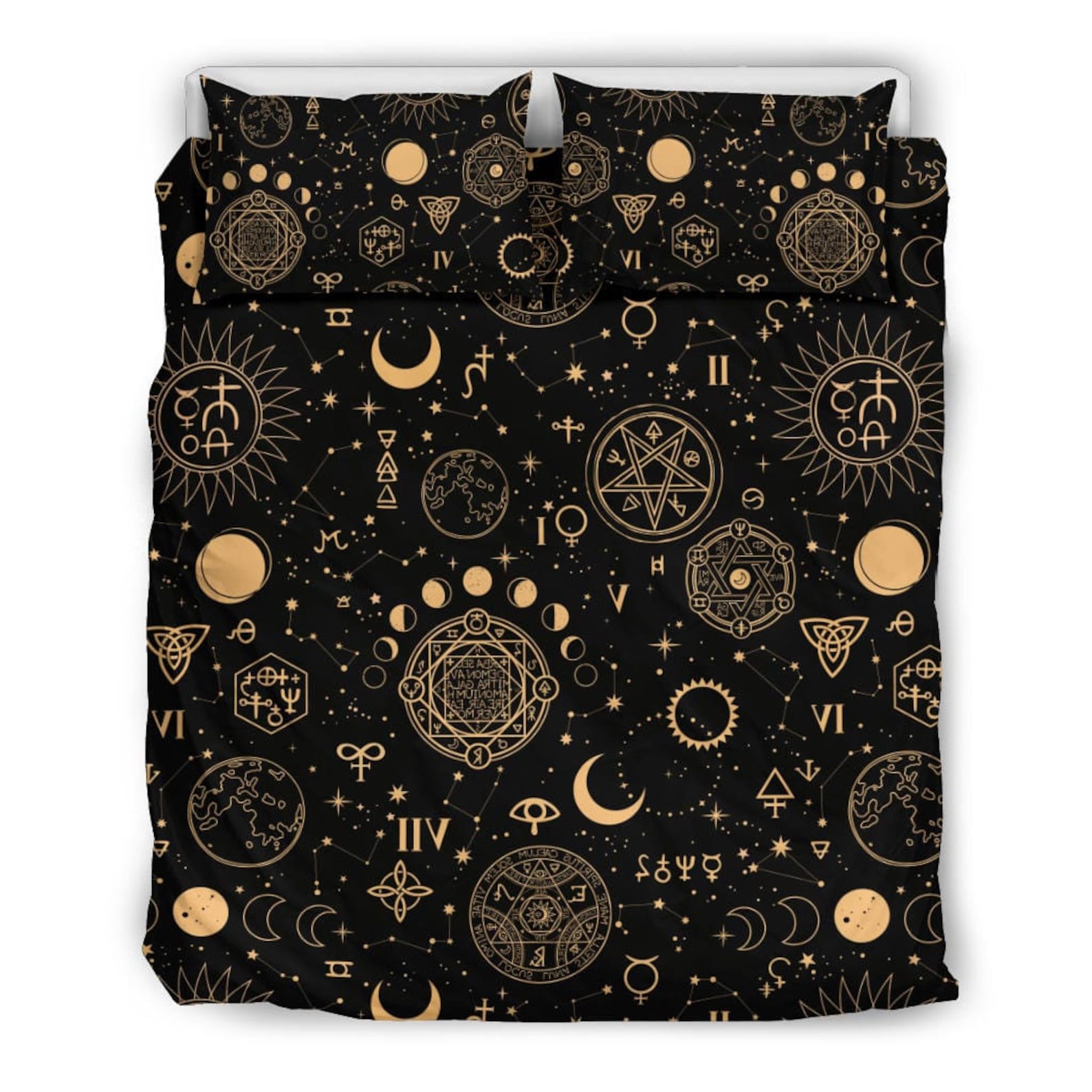 Celestial Bedding, Witchy Duvet Cover, Bedding Set For Hippies