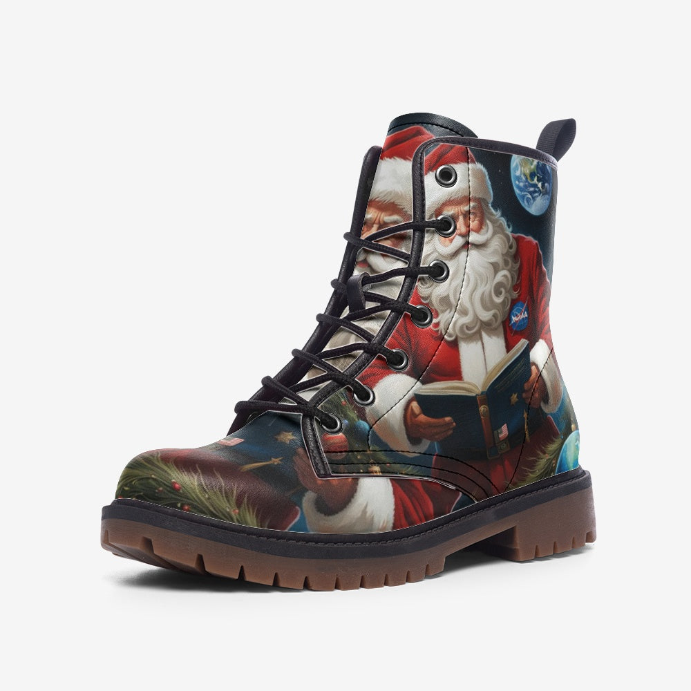 Christmas Gifts, Santa Claus Casual Leather Lightweight Boots