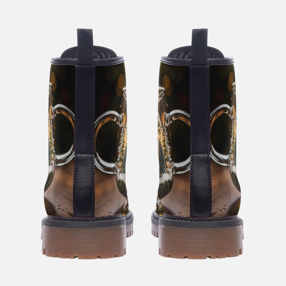 Christmas Gifts, Sparkling Home In Glass Casual Leather Lightweight Boots For Holiday Season