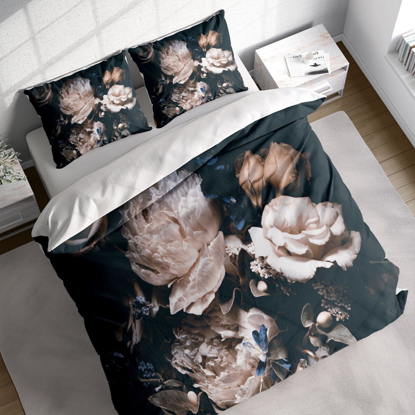 Dark Rose 3 Pcs Beddings For Hippies