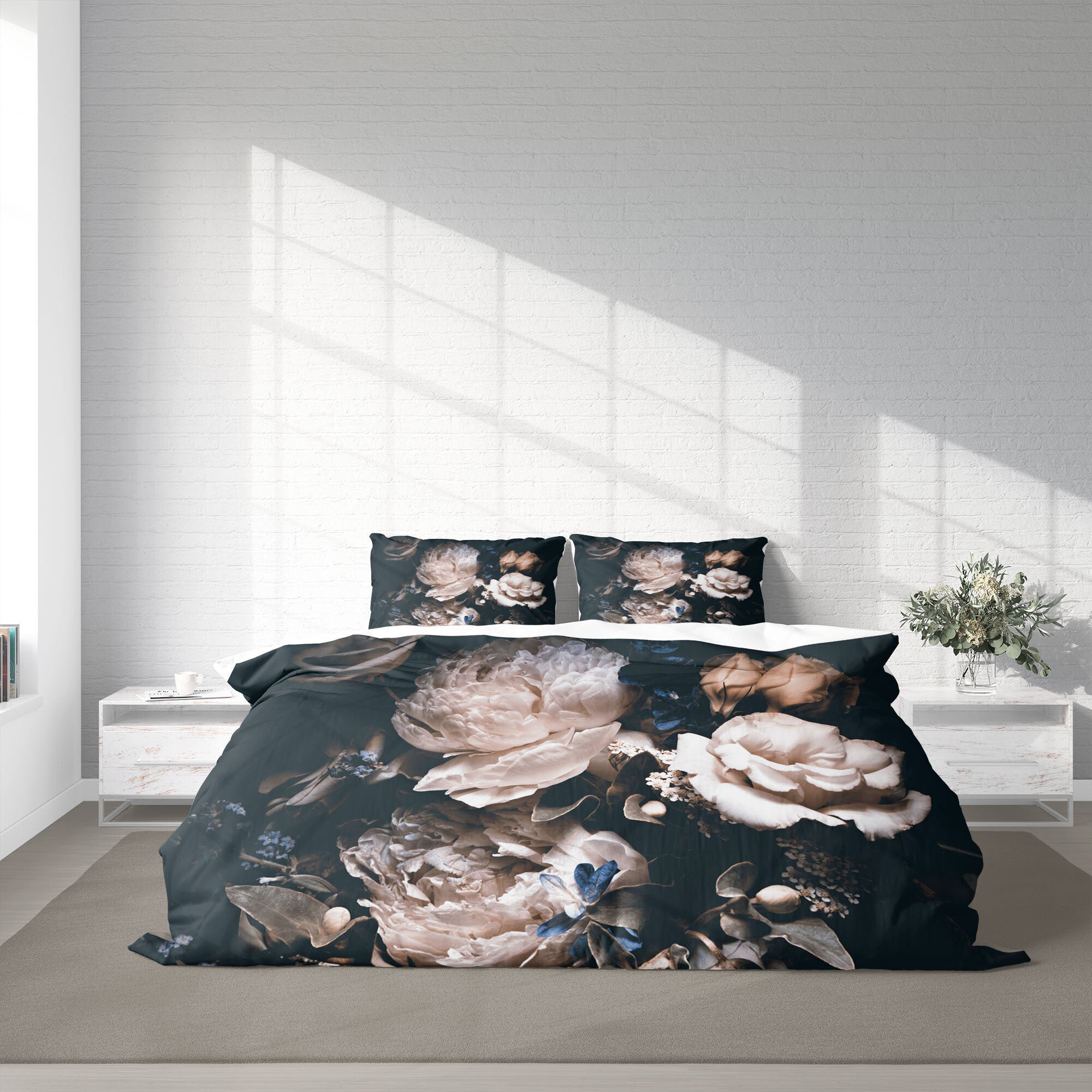 Dark Rose 3 Pcs Beddings For Hippies