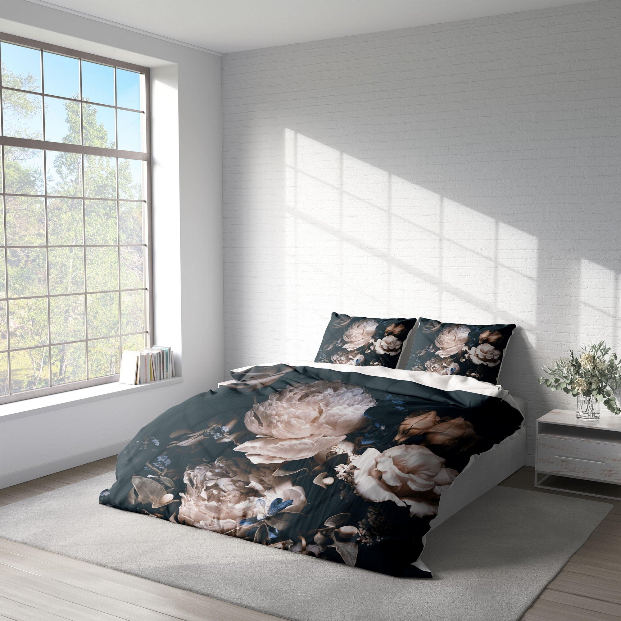 Dark Rose 3 Pcs Beddings For Hippies