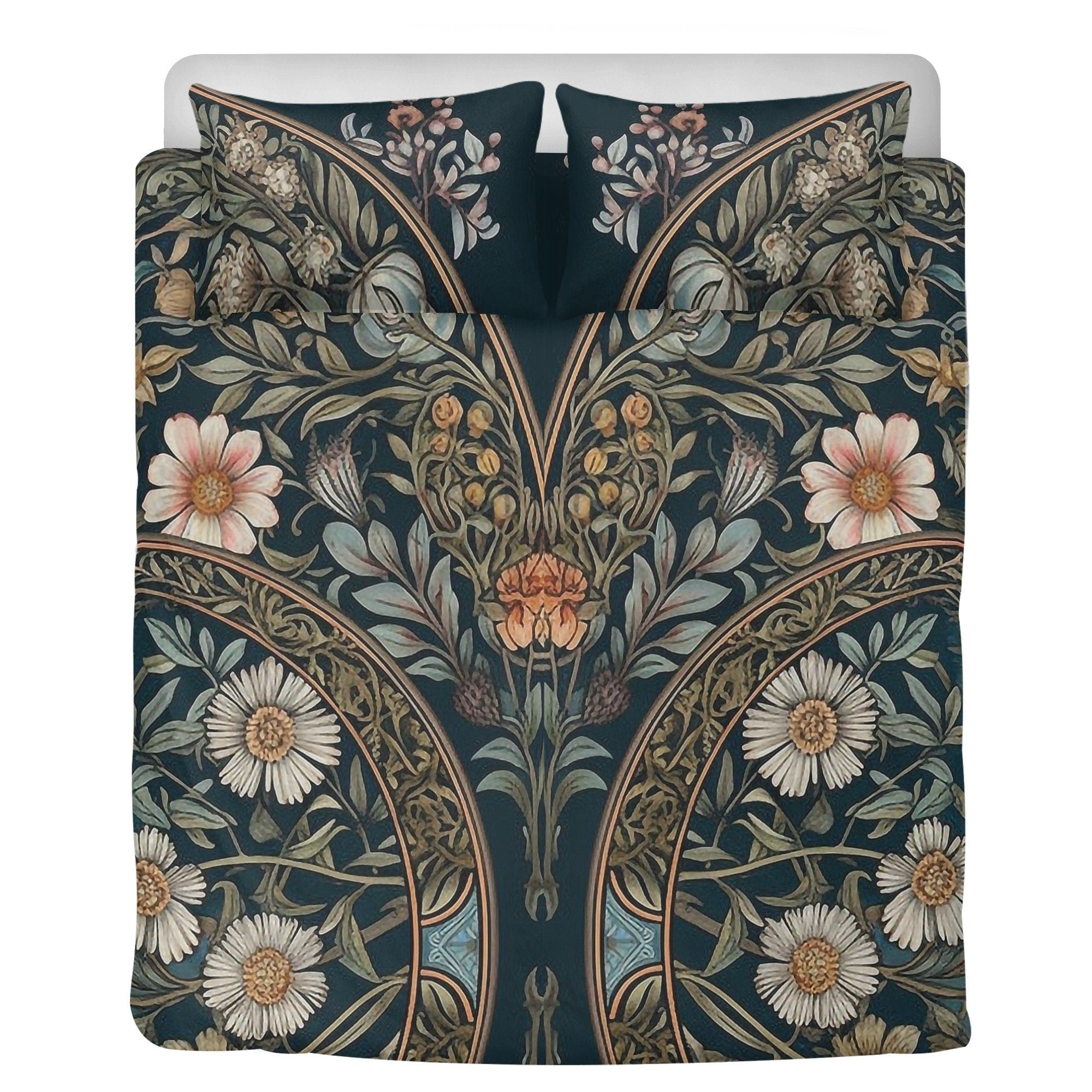 Dark Cottagecore, Witchy Forest Animal Bones Bedding Set For Hippies