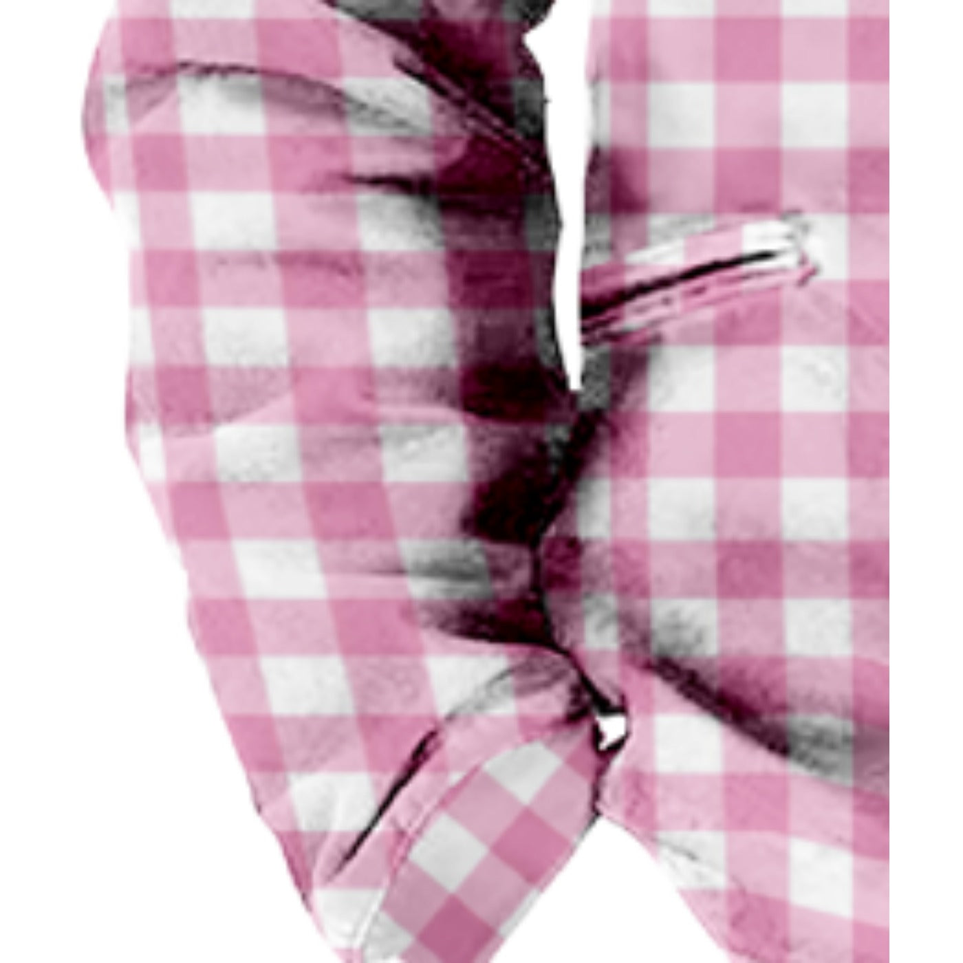 Retro Pink Checkered Pattern Print Wool Hooded Jackets For Hippie