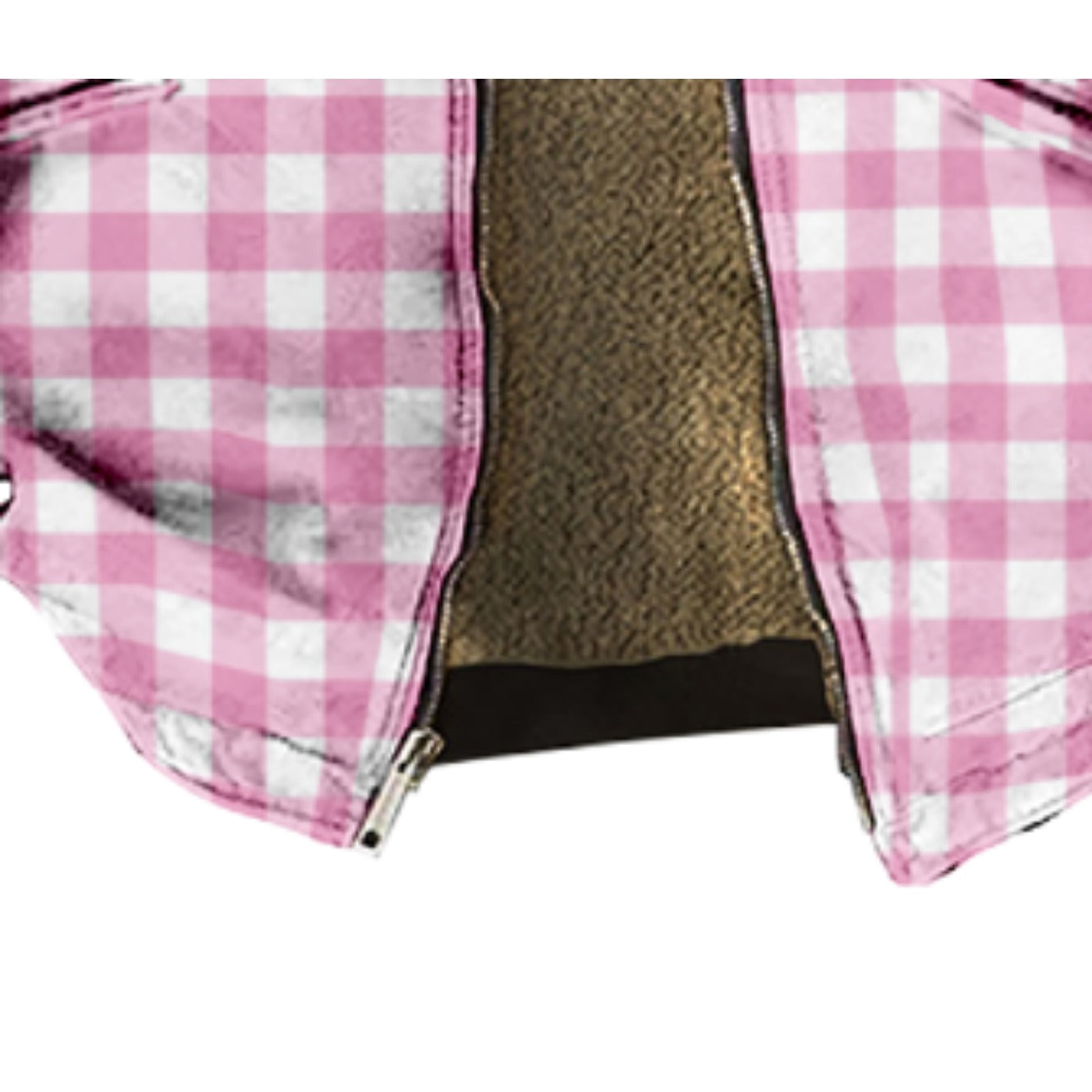 Retro Pink Checkered Pattern Print Wool Hooded Jackets For Hippie