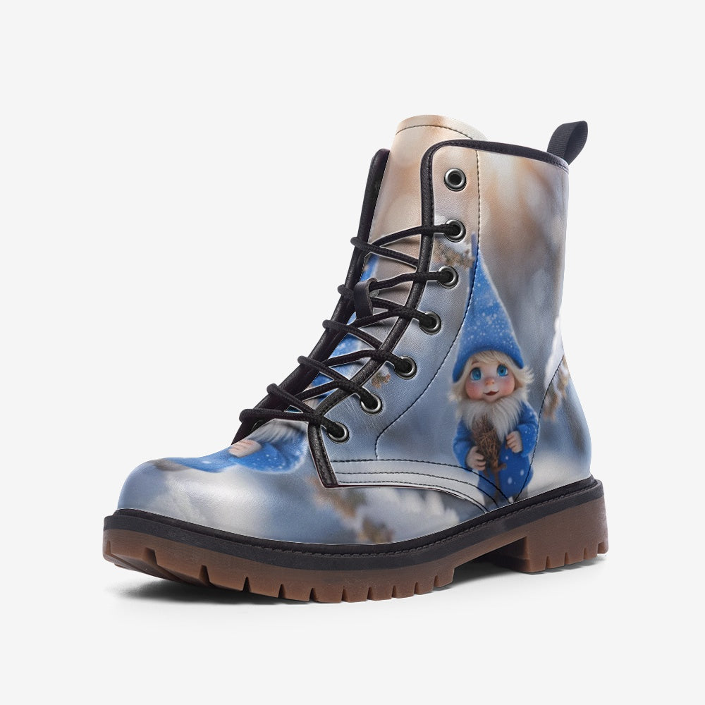 Emerald Blossoms - Christmas Gifts, Elf On The Shelf Casual Leather Lightweight Boots For Holiday Season