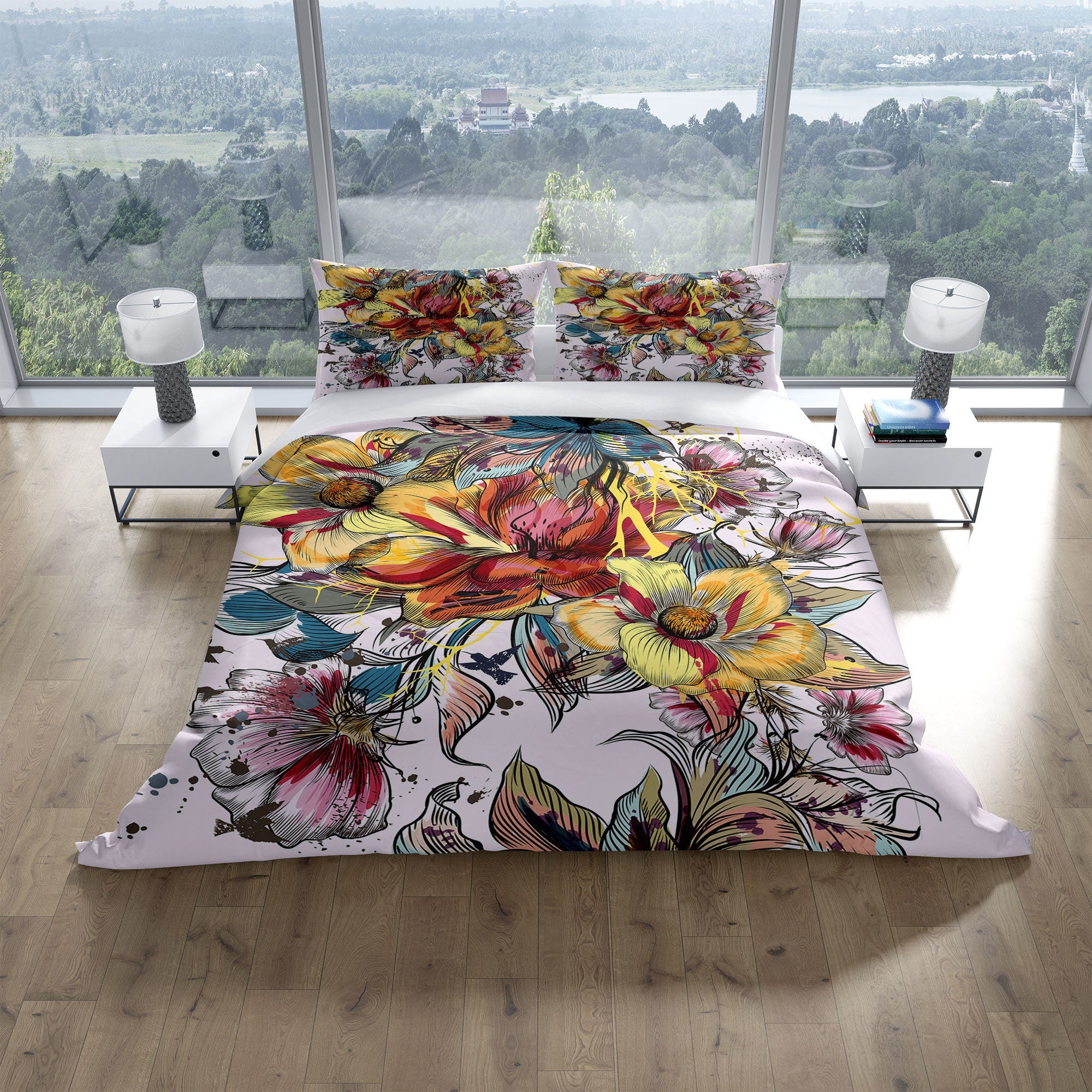 Vintage Botanical 3 Pcs Beddings For Hippies