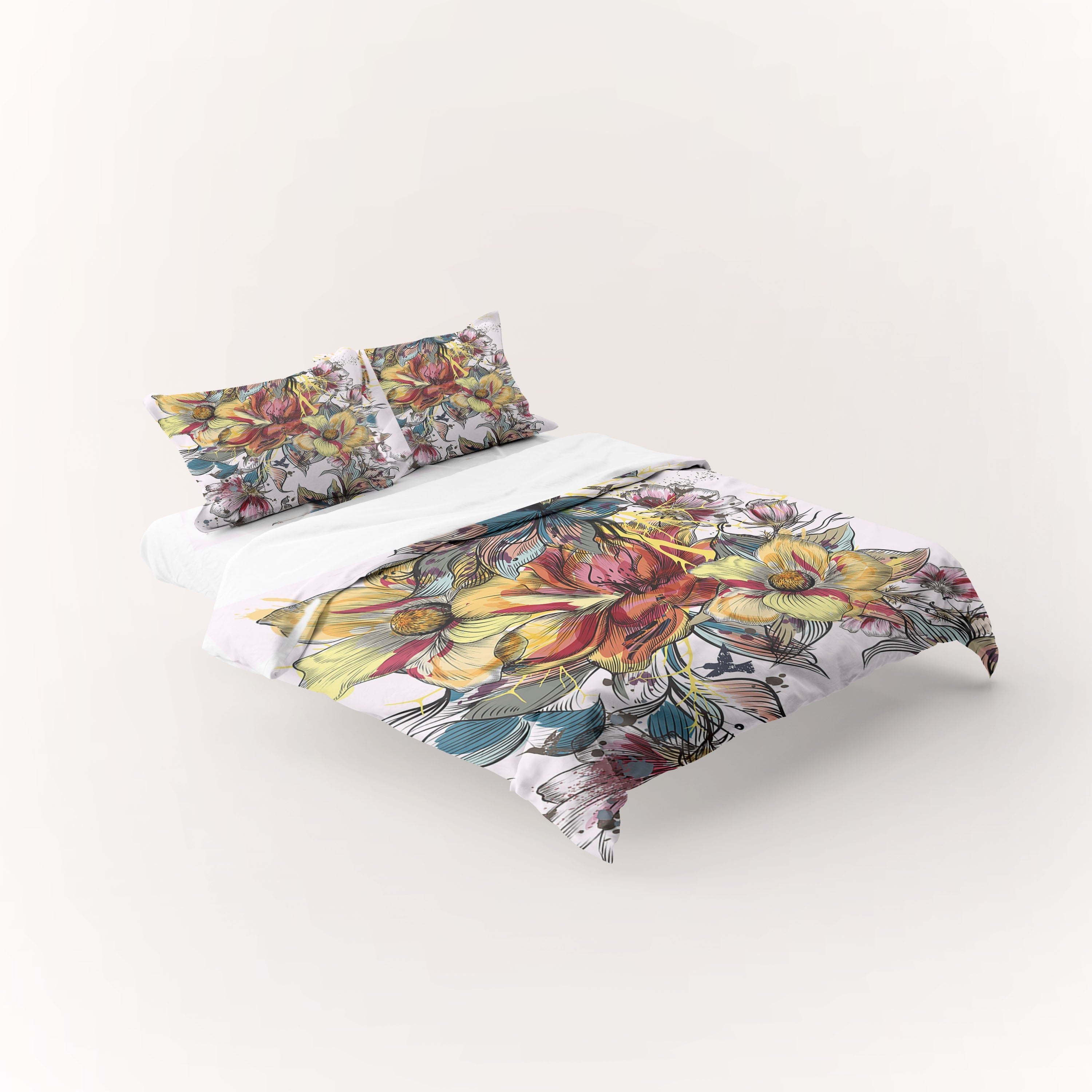 Vintage Botanical 3 Pcs Beddings For Hippies