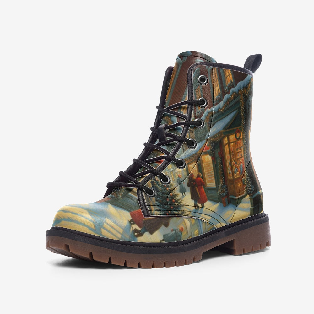 Walk In The Snow, Christmas Gifts Casual Leather Lightweight Boots For Holiday Season