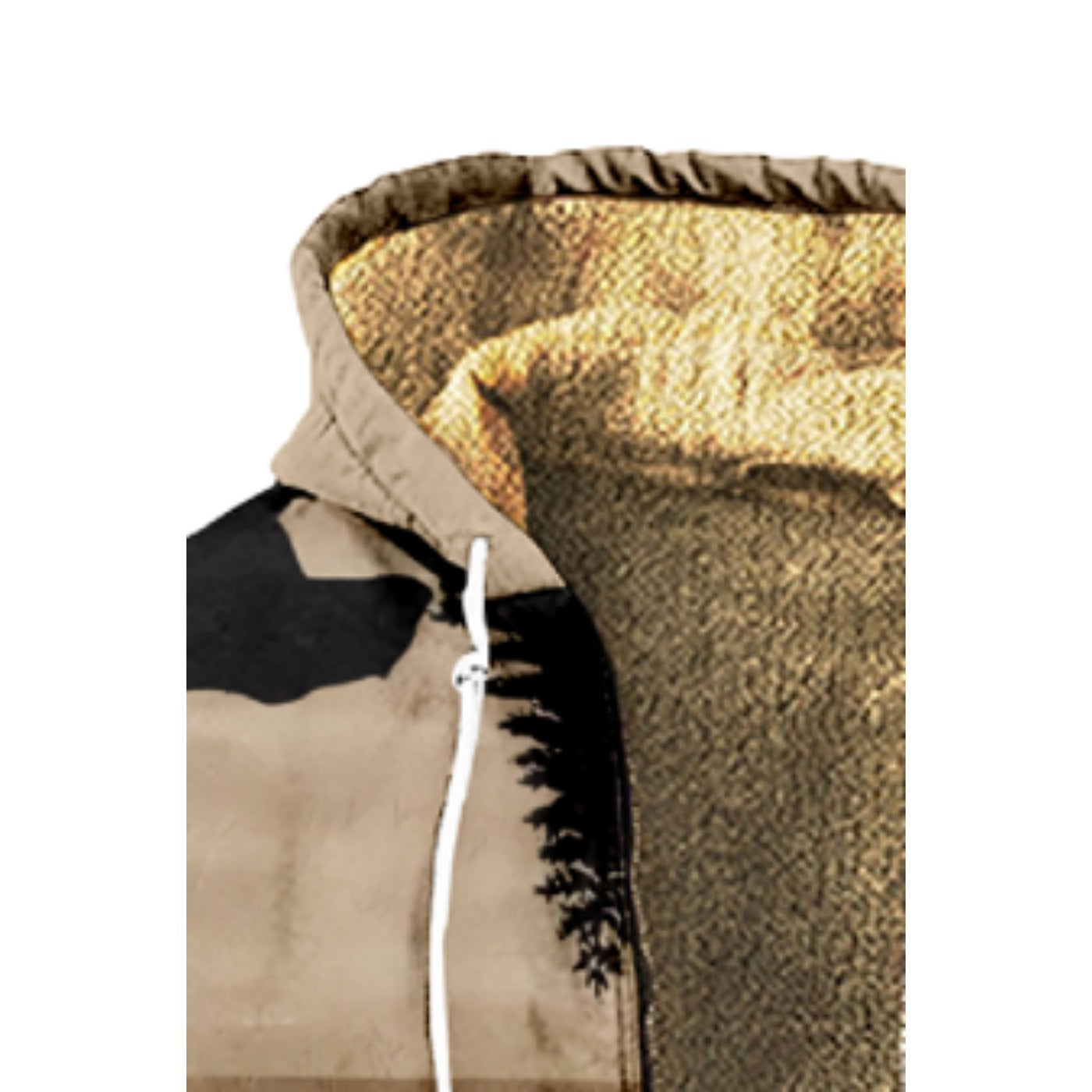 Western Aztec, Pine Forest Pattern Print Wool Hooded Jackets For Hippie