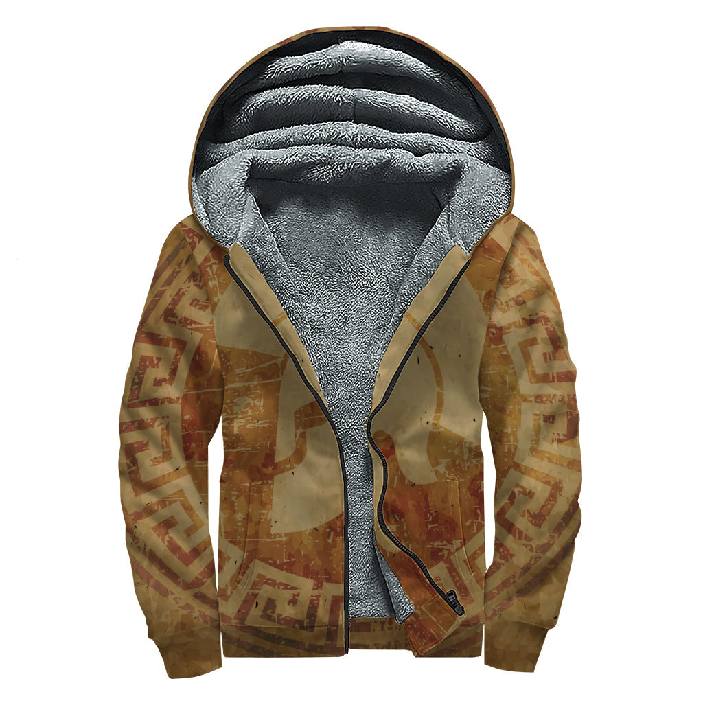 Peace, Love, and Spartans: Hippies Sherpa Lined Zip Up Hoodie - 1