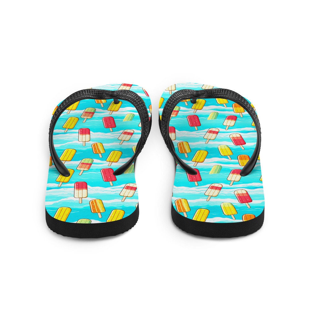 Emerald Blossoms - Surfboard Popsicle Flip Flops