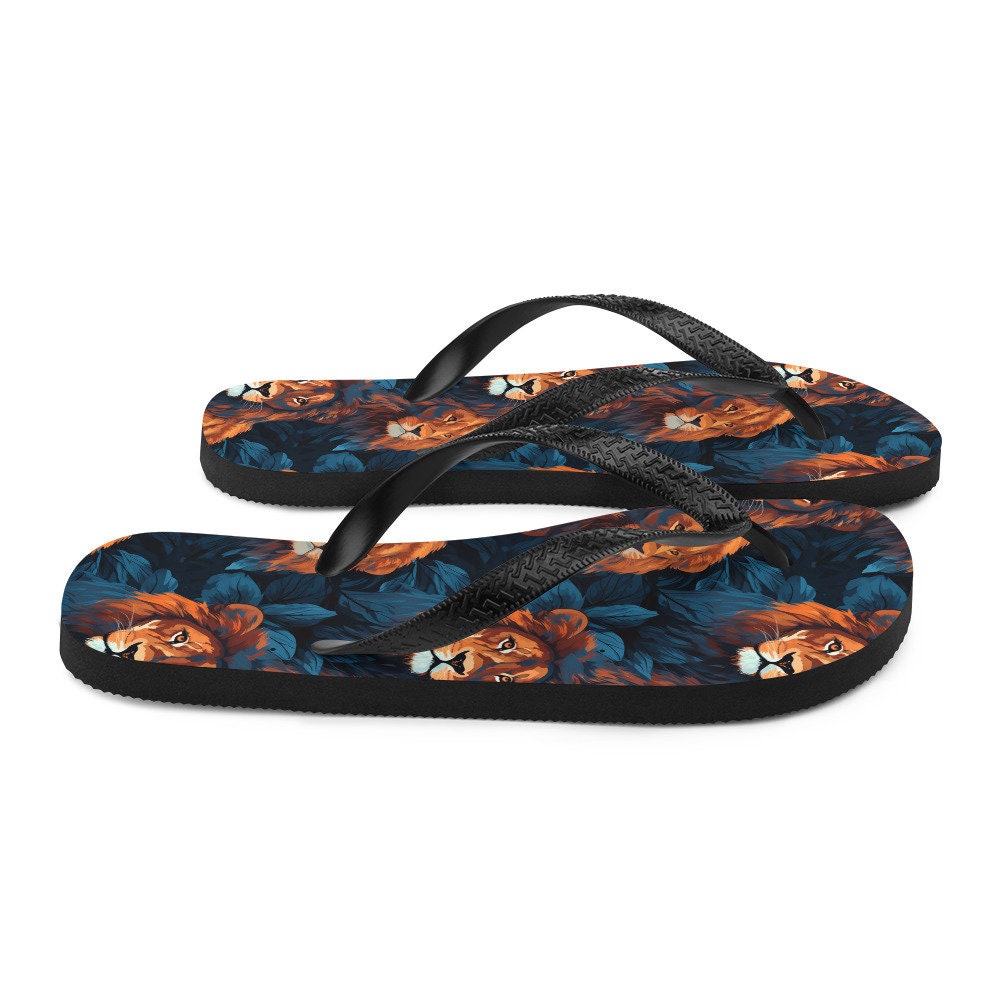 Emerald Blossoms - Dual Lion Flip Flops