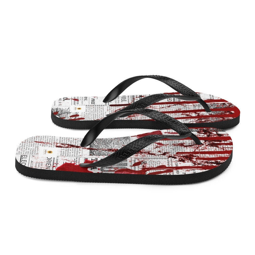 Emerald Blossoms - Crime Scene Flip-Flops