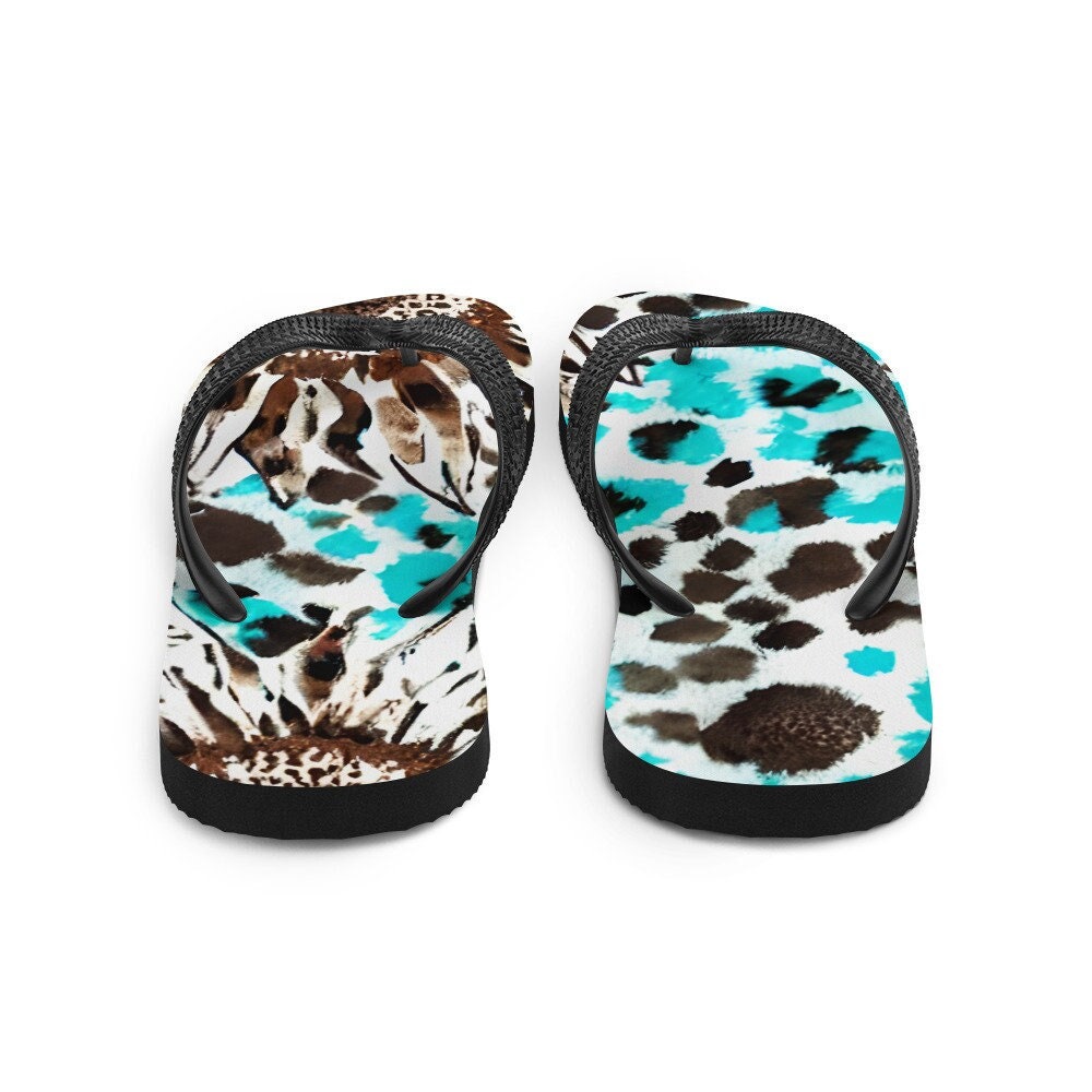 Emerald Blossoms - Sunflower Watercolor Flip-Flops