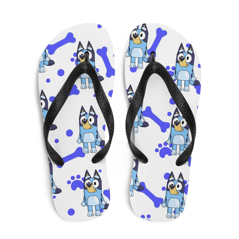 Emerald Blossoms - Blue Dog Flip-Flops