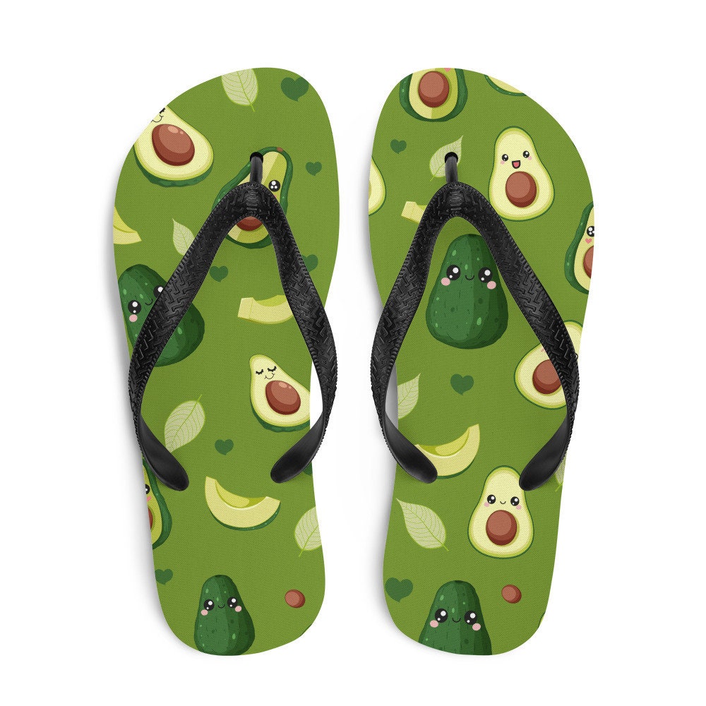 Emerald Blossoms - Ohh I love some Avacados! Flip-Flops