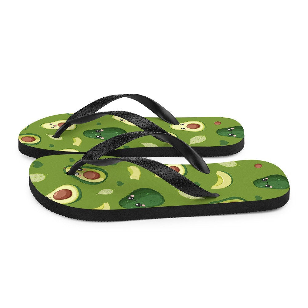 Emerald Blossoms - Ohh I love some Avacados! Flip-Flops