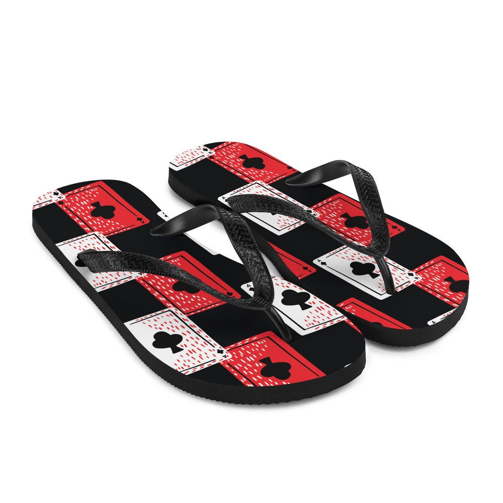 Emerald Blossoms - Luck of the Draw ~Cards Flip-Flops