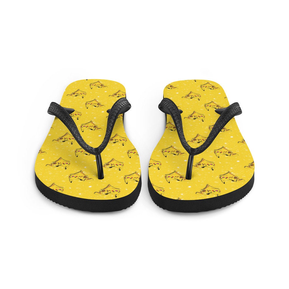 Emerald Blossoms - Yellow Poke Card Character Flip-Flops