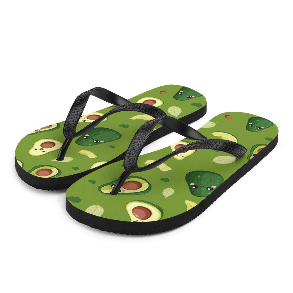 Emerald Blossoms - Ohh I love some Avacados! Flip-Flops