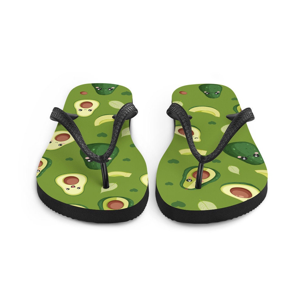 Emerald Blossoms - Ohh I love some Avacados! Flip-Flops