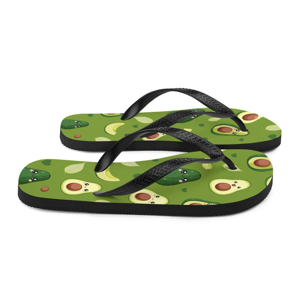 Emerald Blossoms - Ohh I love some Avacados! Flip-Flops