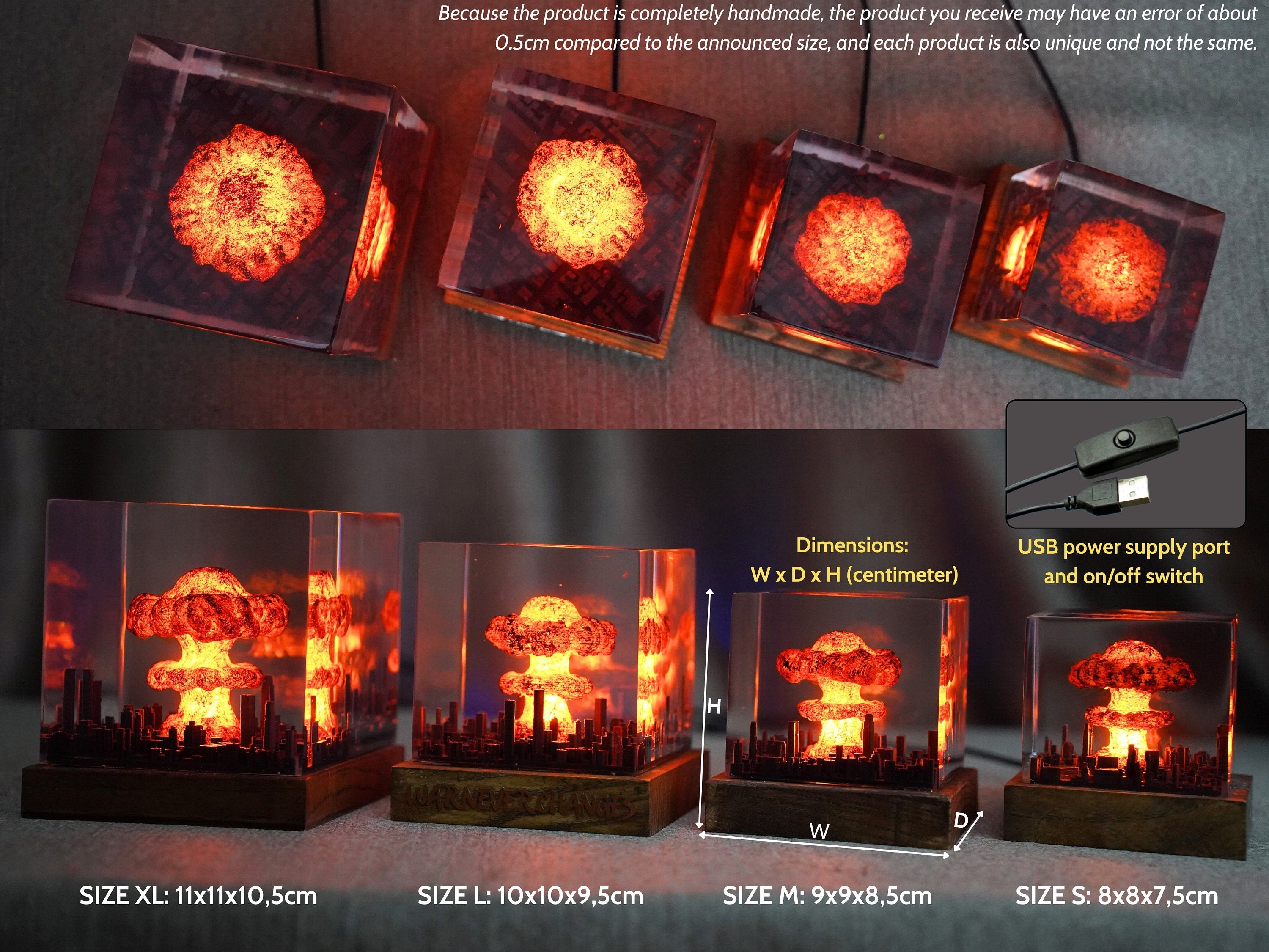 Explosion Resin diorama- nuke bomb fallout 4, Atomic bomb diorama, Storm Cloud Lamp, Nuclear Bomb Explosion Resin Lamp, Fallout Inspired