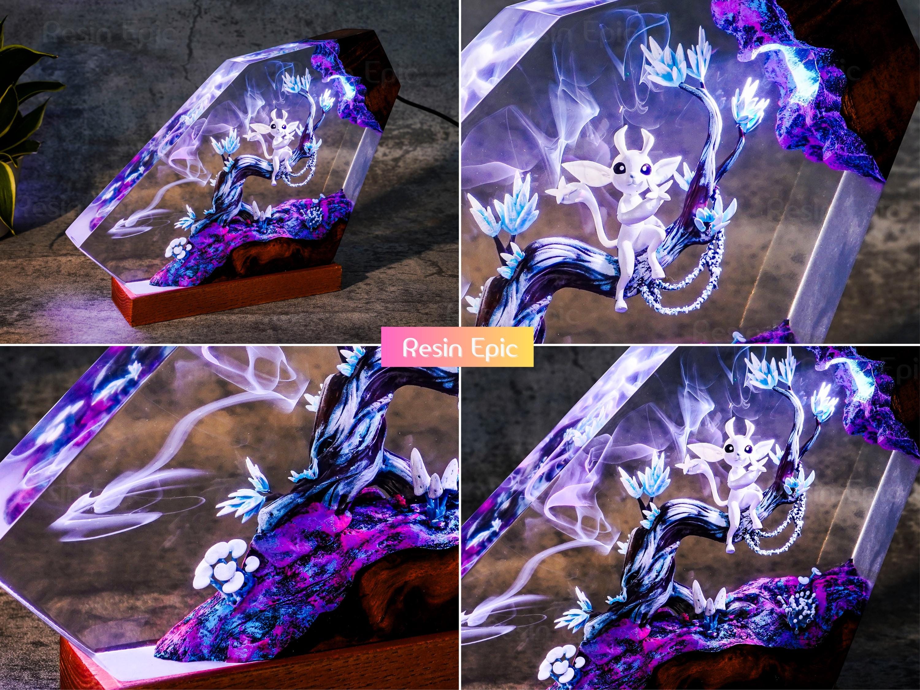 Custom Ori Resin Lamp – Ori and the Blind Forest Night Light, Handmade Epoxy Diorama Fantasy gifts, mothet's day