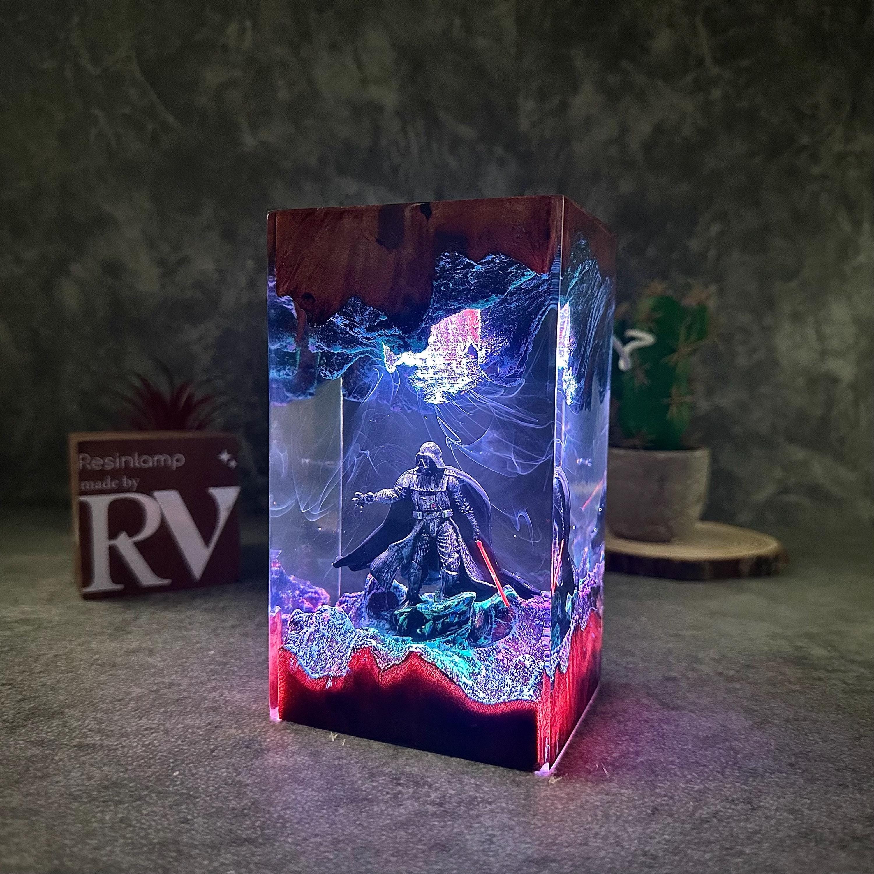 Dark Tyrant Diorama Lamp, Galaxy Wars, Resin Desk Decor, Home Decor Night Light, Epoxy art, Gift idea Christmas, gift for him