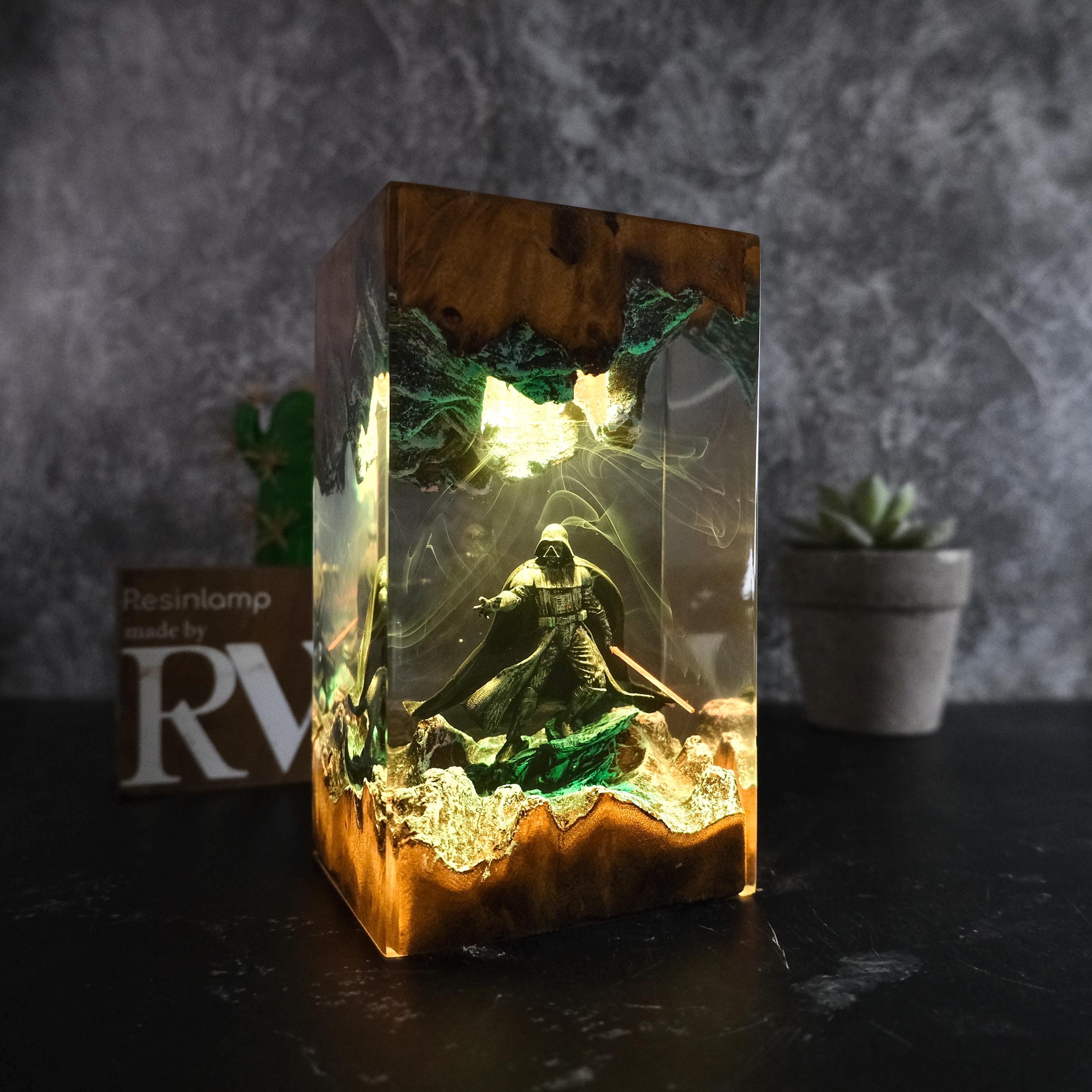 Dark Tyrant Diorama Lamp, Galaxy Wars, Resin Desk Decor, Home Decor Night Light, Epoxy art, Gift idea Christmas, gift for him