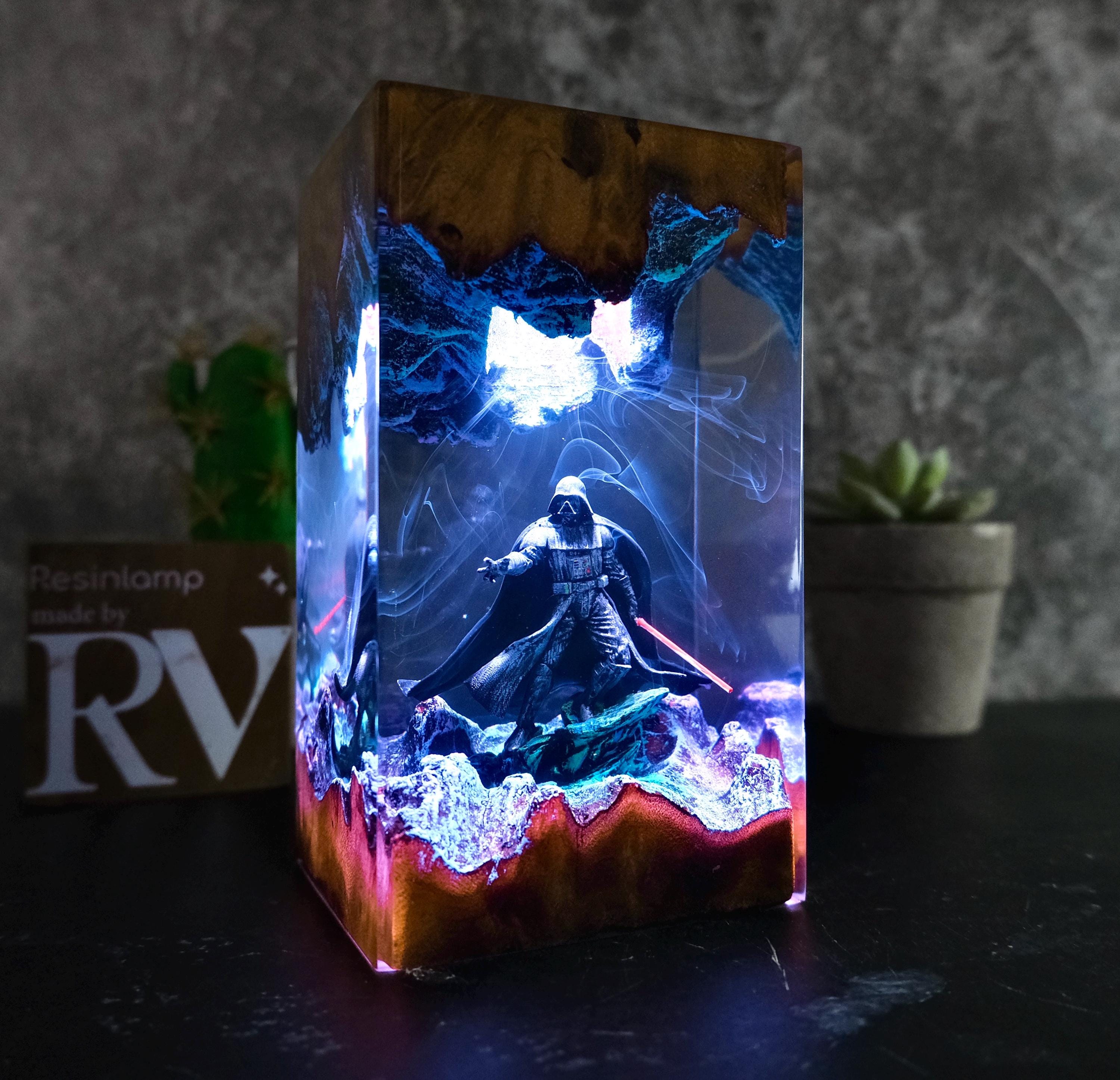 Dark Tyrant Diorama Lamp, Galaxy Wars, Resin Desk Decor, Home Decor Night Light, Epoxy art, Gift idea Christmas, gift for him