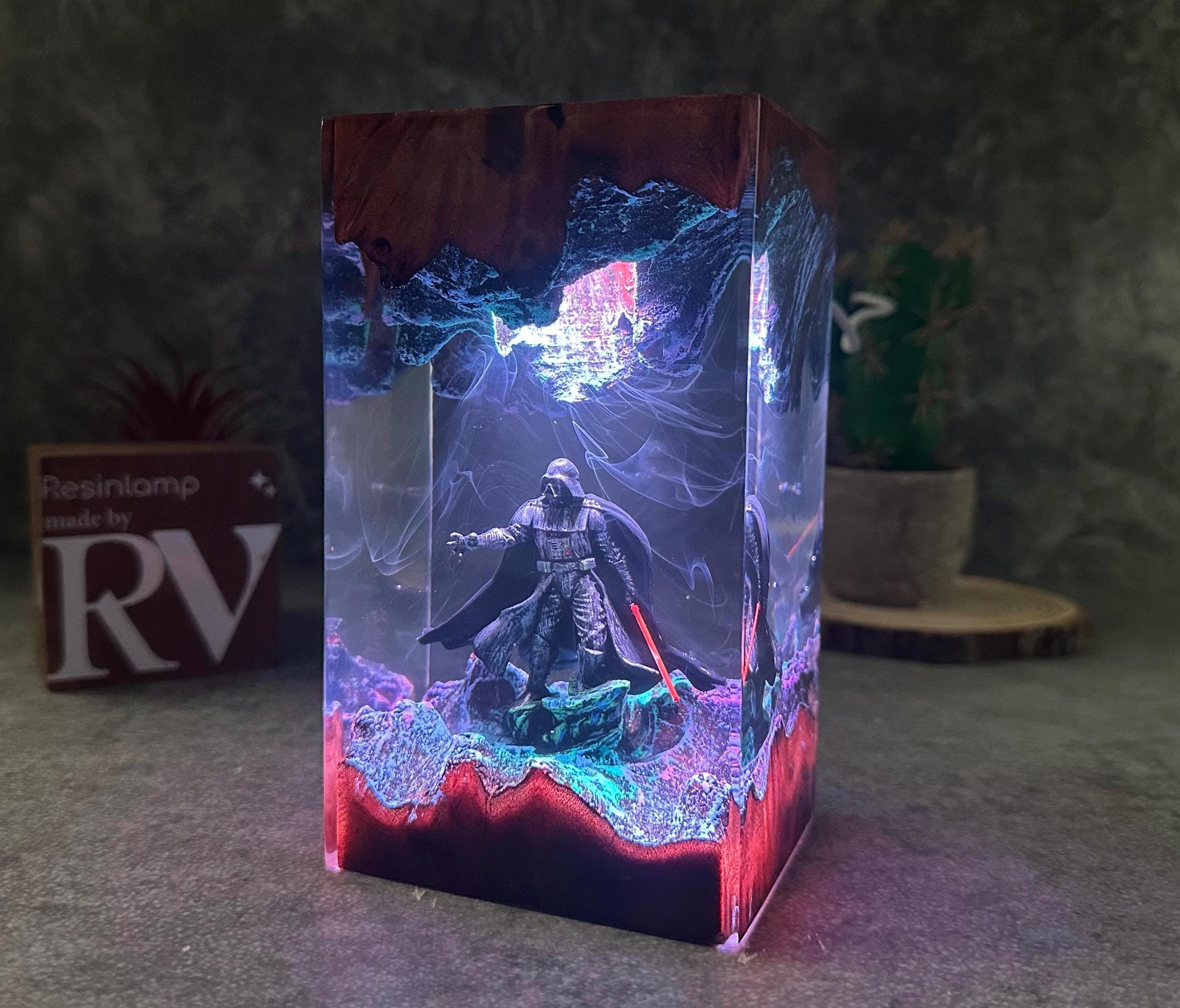 Dark Tyrant Diorama Lamp, Galaxy Wars, Resin Desk Decor, Home Decor Night Light, Epoxy art, Gift idea Christmas, gift for him