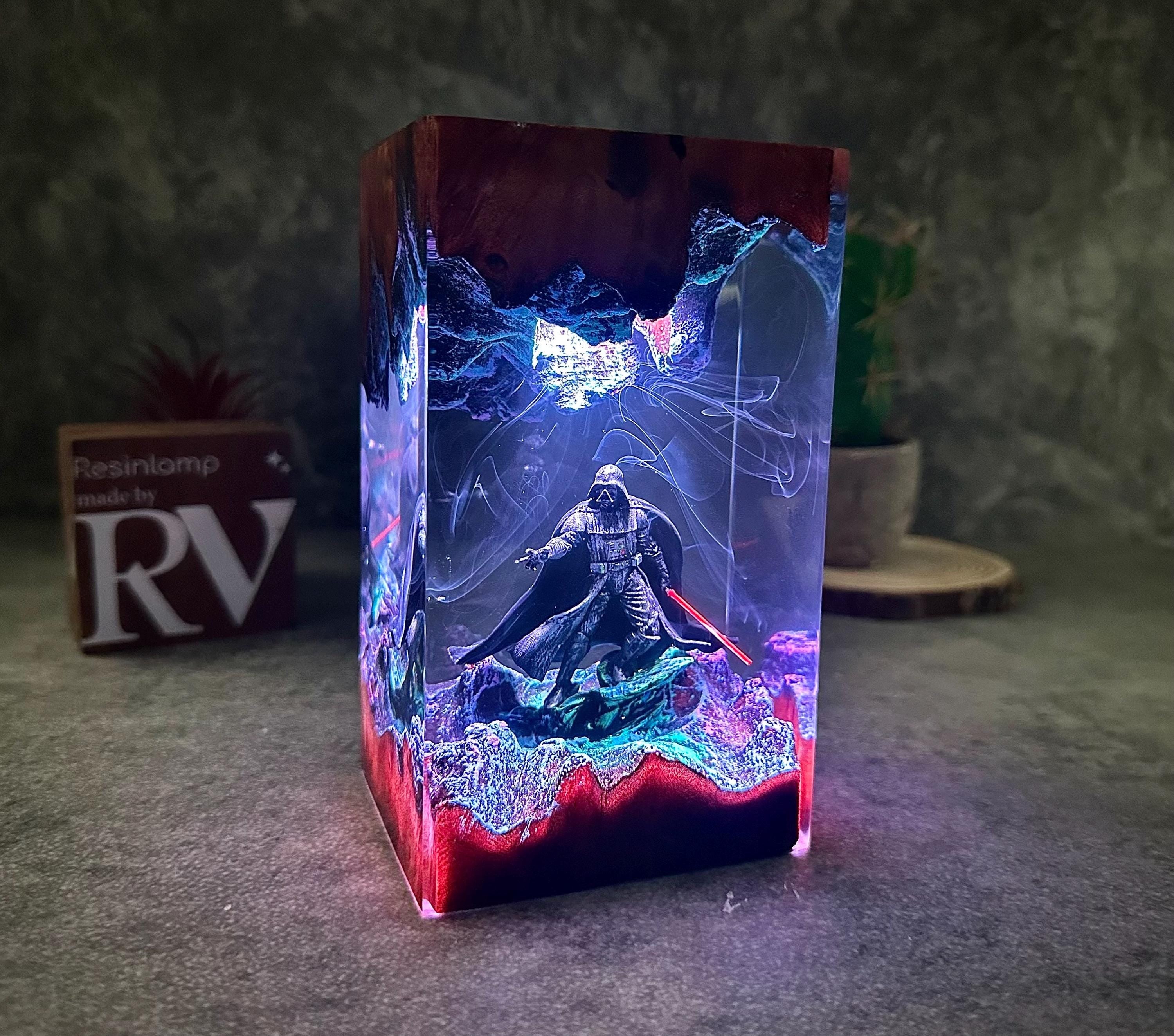 Dark Tyrant Diorama Lamp, Galaxy Wars, Resin Desk Decor, Home Decor Night Light, Epoxy art, Gift idea Christmas, gift for him