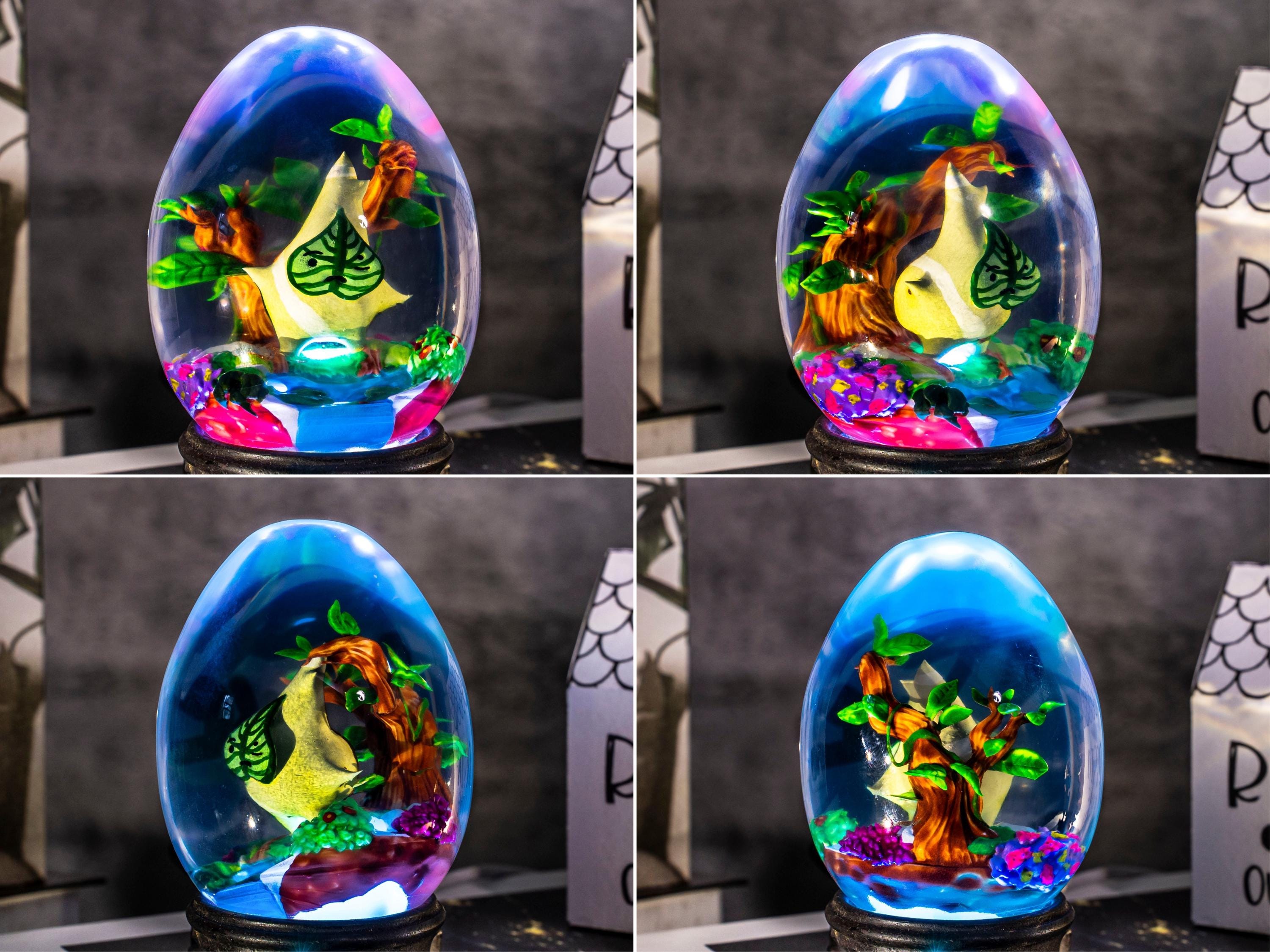 Custom KOROK Resin Lamp Egg, Custom Epoxy Resin Art Lamp, Korok Night Light, Valantine gift for him