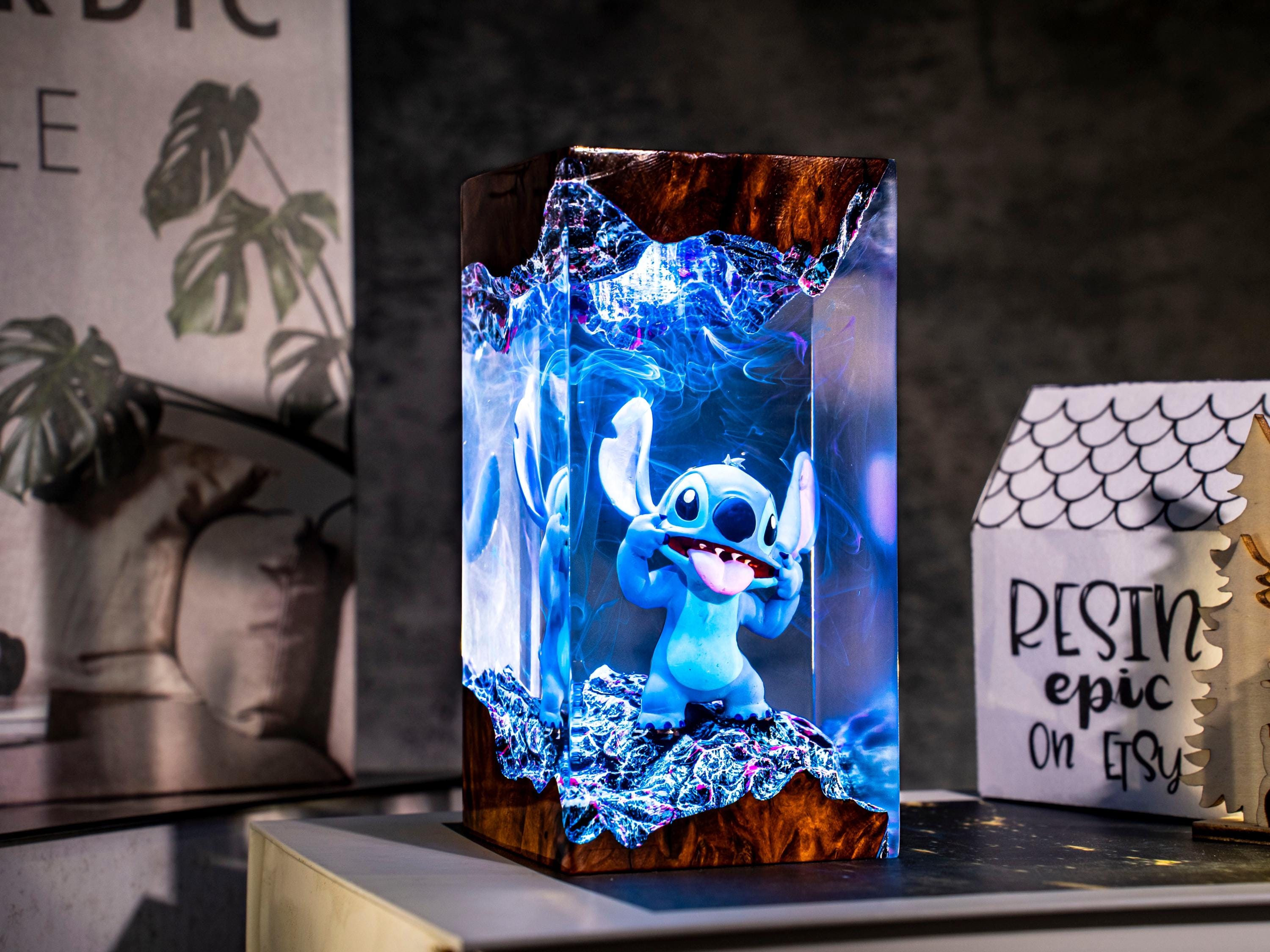 Stitch Resin Night Light – Blue Koala resin lamp, Custom Gift for Kids & Mother, Stitch and Lilo gift