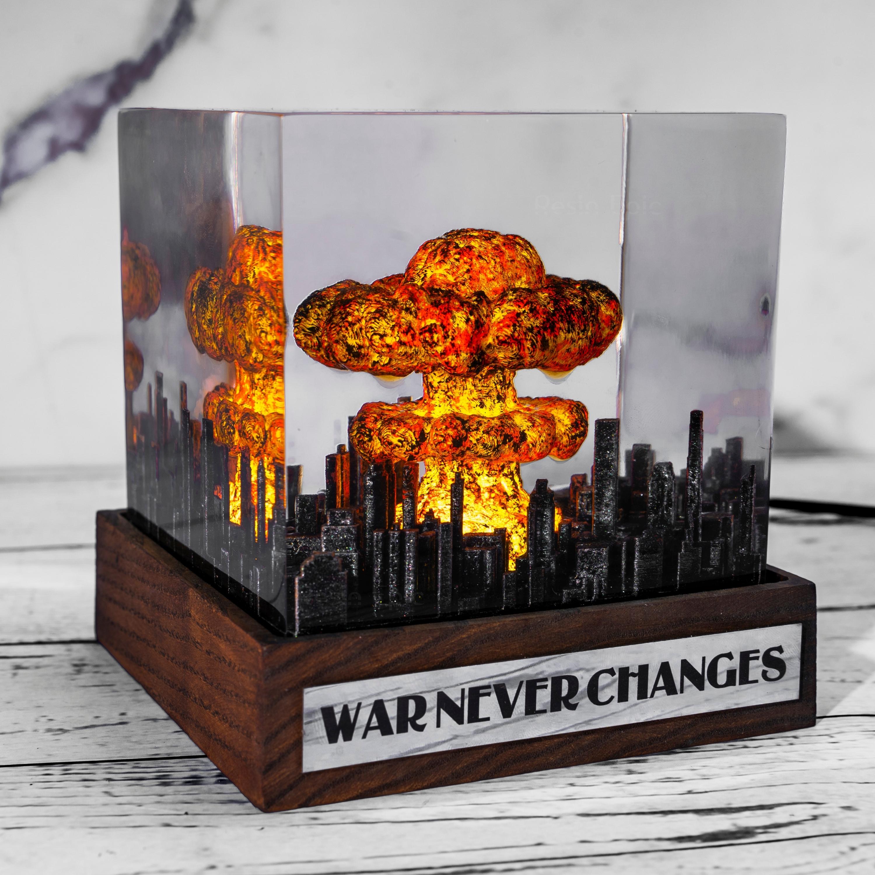 Explosion Resin diorama- nuke bomb fallout 4, Atomic bomb diorama, little boy bomb, EASTER 2026, gift ideas for him