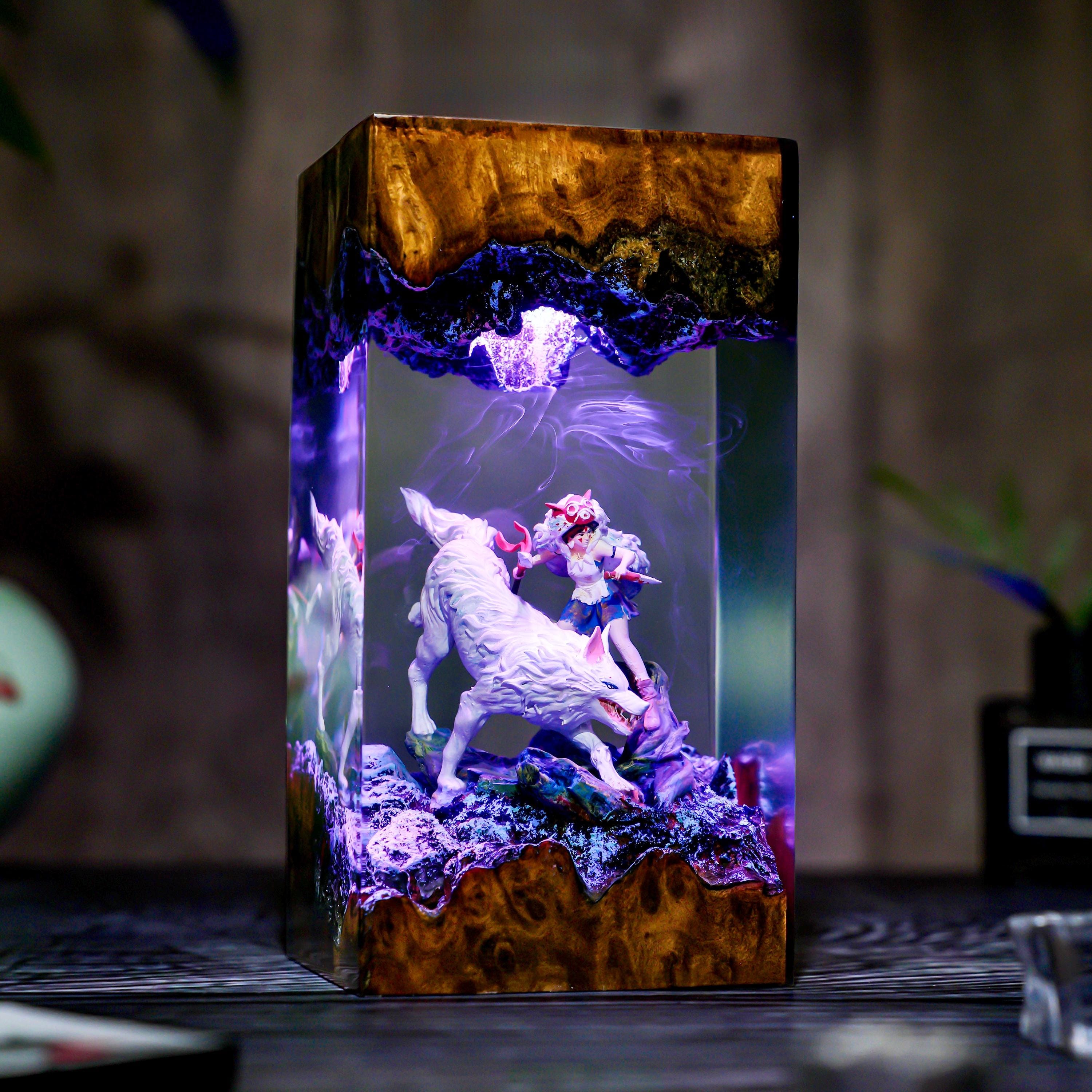 Wolf princess Lamp, hot Anime Night Light, Anime Gift, Handmade Gift, Customer Anime Lamp, Gift for Kids, Gift for Friend