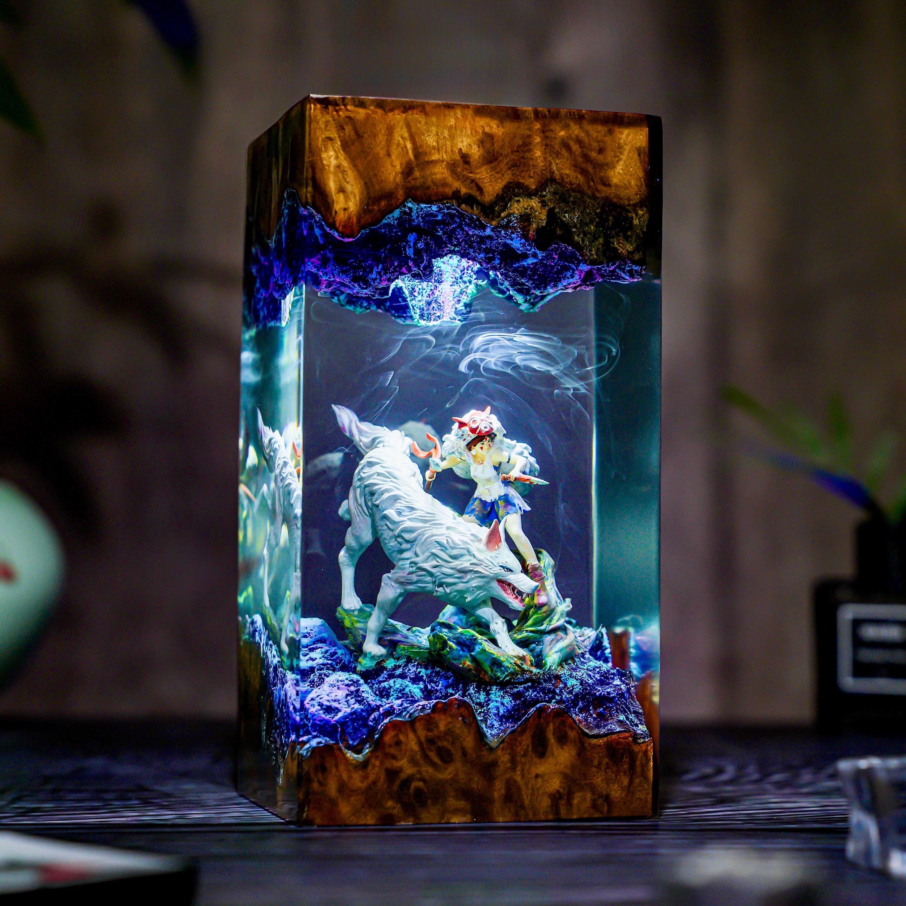 Wolf princess Lamp, hot Anime Night Light, Anime Gift, Handmade Gift, Customer Anime Lamp, Gift for Kids, Gift for Friend