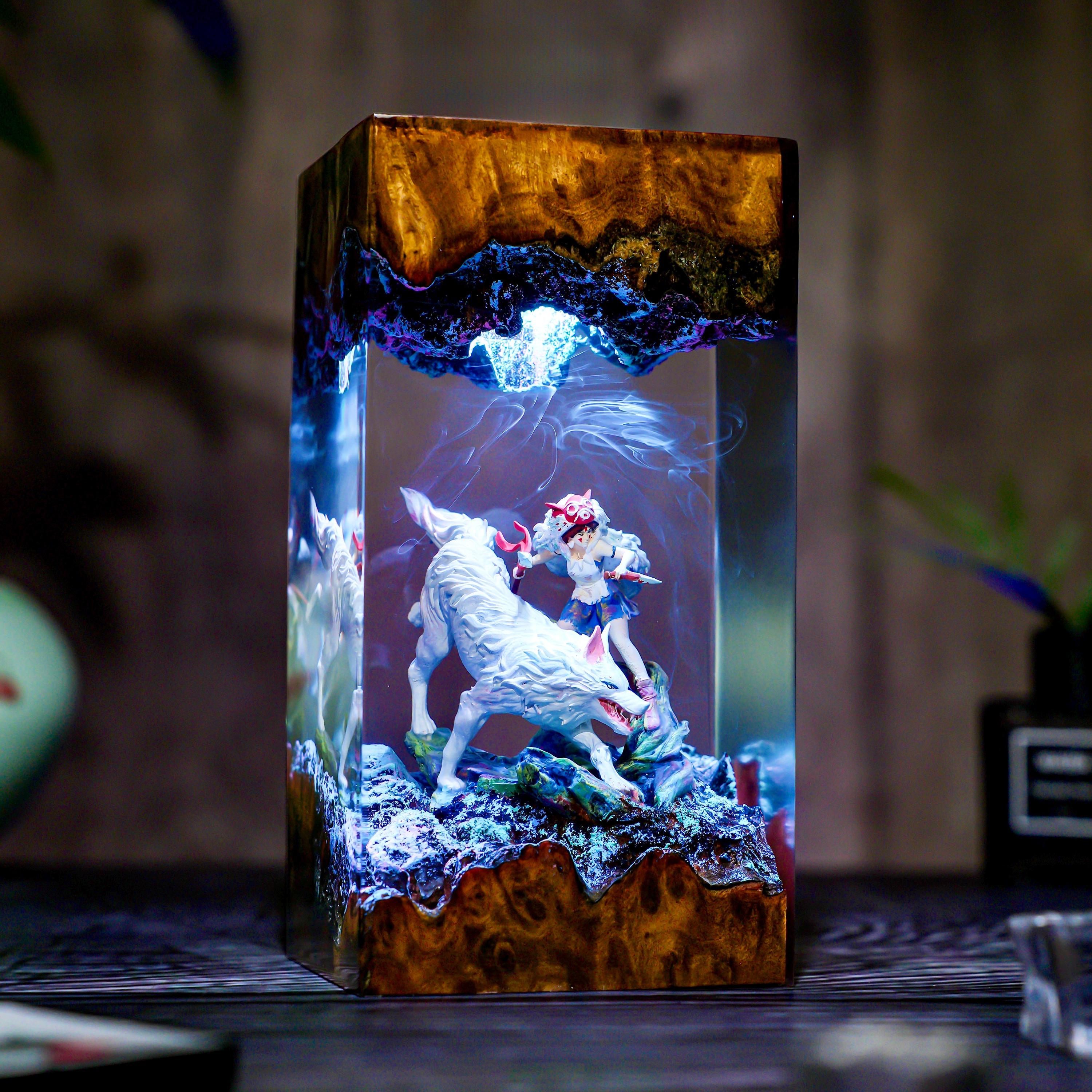 Wolf princess Lamp, hot Anime Night Light, Anime Gift, Handmade Gift, Customer Anime Lamp, Gift for Kids, Gift for Friend