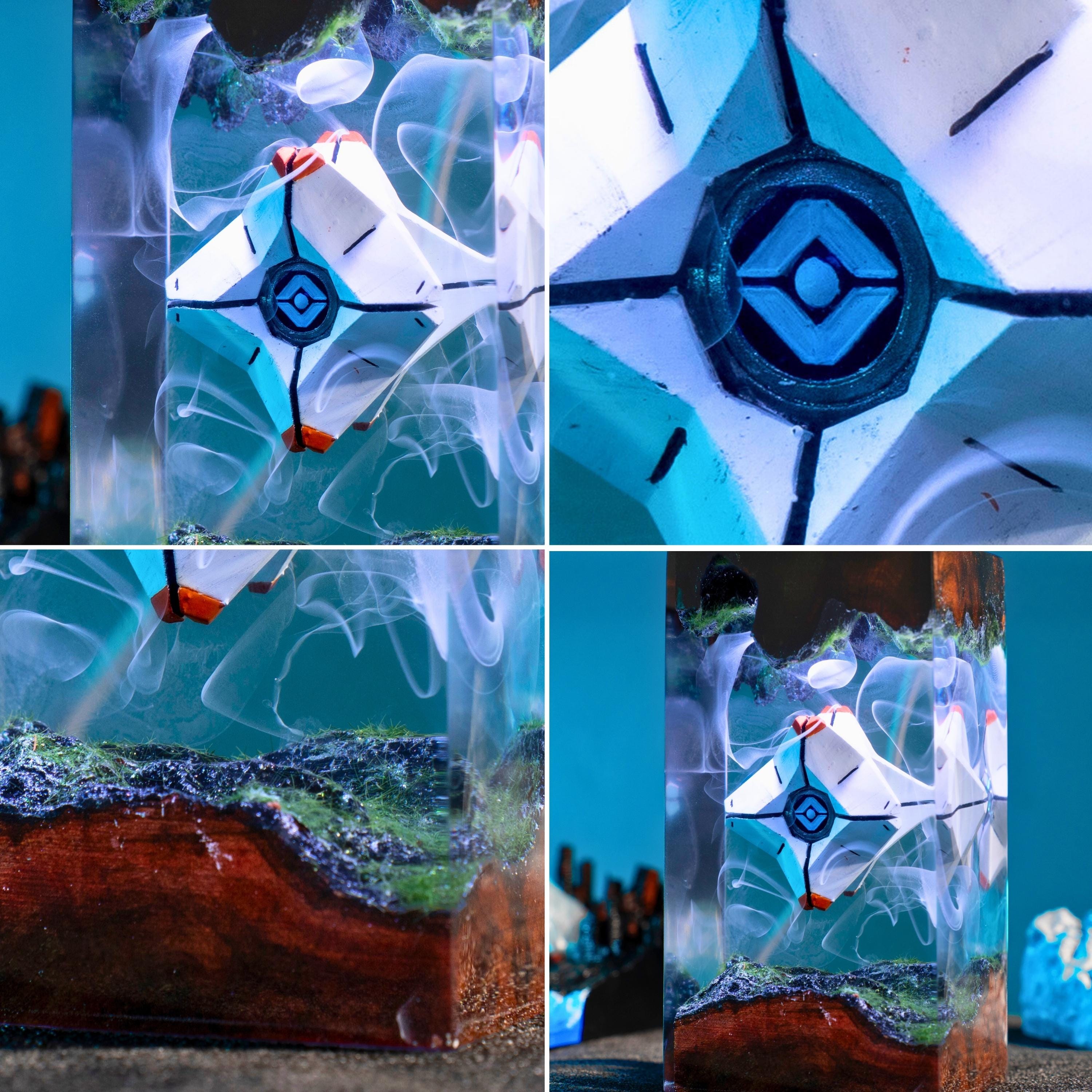 Des.tiny 2 night light, Custom anime Night Lamp, Handmade Resin Wood Lamp, christmas gift ideas for him
