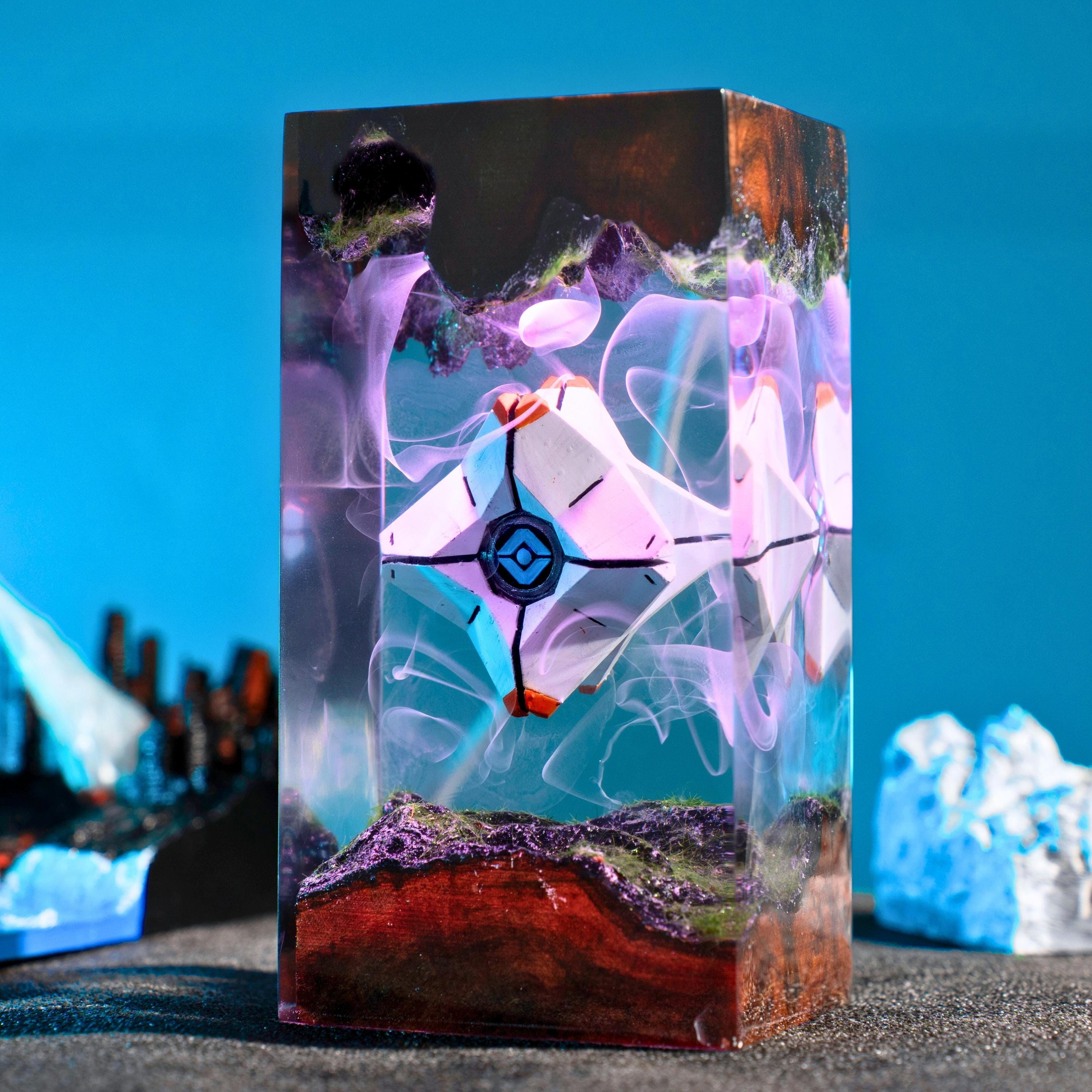 Des.tiny 2 night light, Custom anime Night Lamp, Handmade Resin Wood Lamp, christmas gift ideas for him