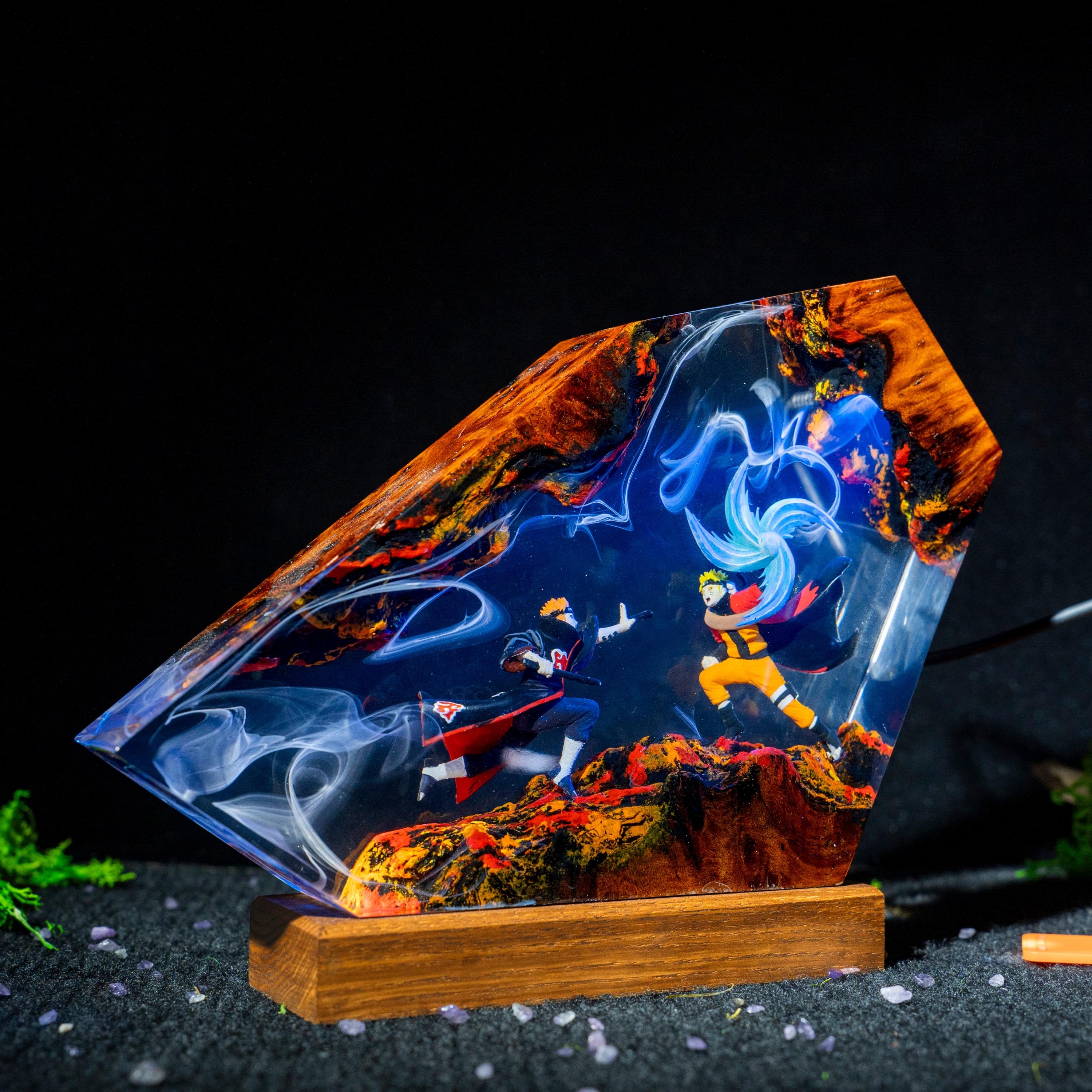 Dragon ball Majin Son goku and vegeta resin night light, anime resin lamp, playroom decore for him, Unique Gift for Anime Lovers