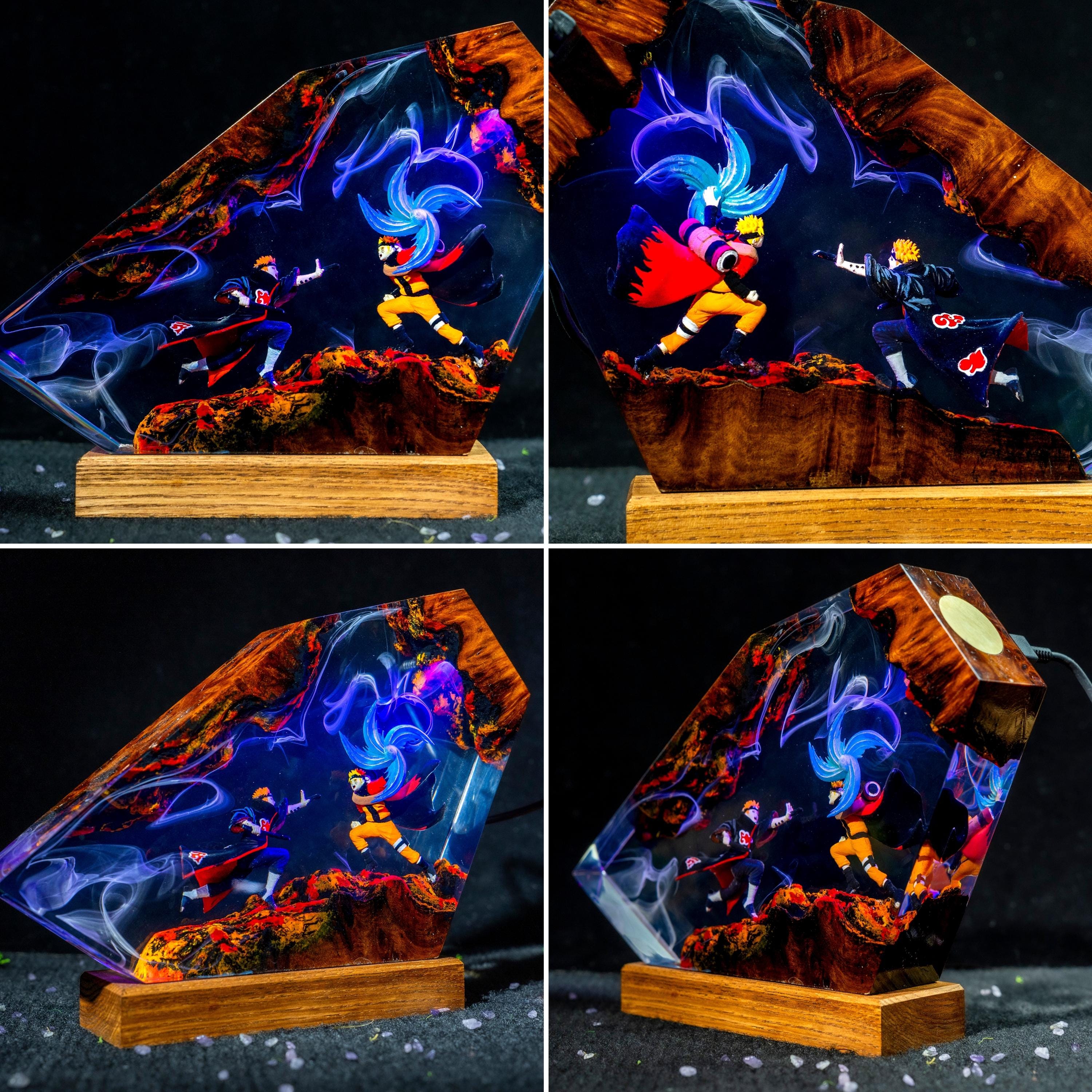Dragon ball Majin Son goku and vegeta resin night light, anime resin lamp, playroom decore for him, Unique Gift for Anime Lovers