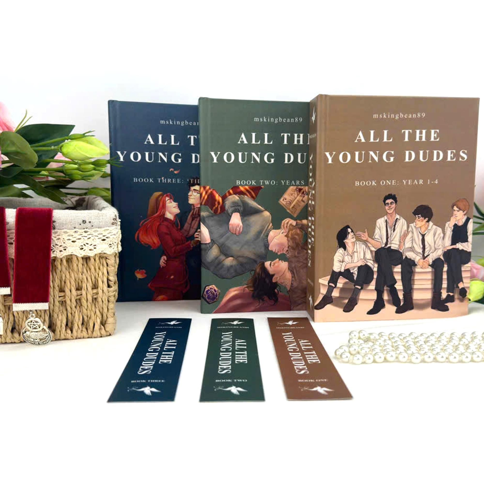 All The Young Dudes Book Set, Custom Cover Hardcover with Bookmarks N07