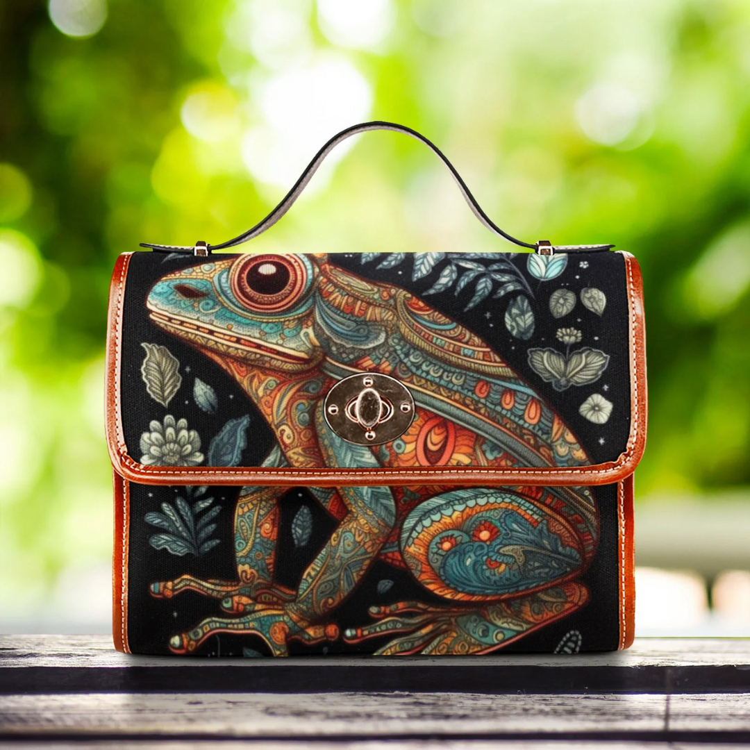 Emerald Blossoms - Lovers Toad Handbag Witchy Frog Bag Boho Hippies Gift