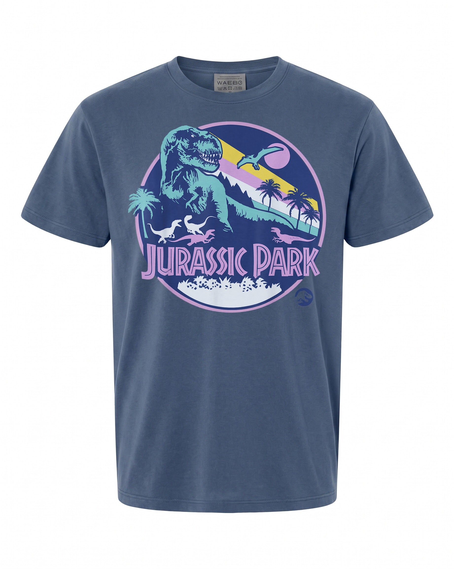 Jurassic Park Purple Retro Dinosaur Scene T-Shirt - Fun Gift for Fans
