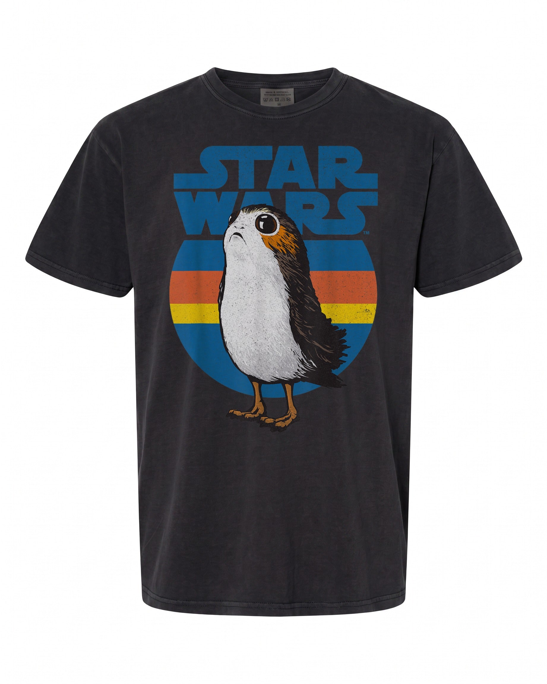 Star Wars Last Jedi Porg Retro Stripes Logo T-Shirt - Perfect for Fans